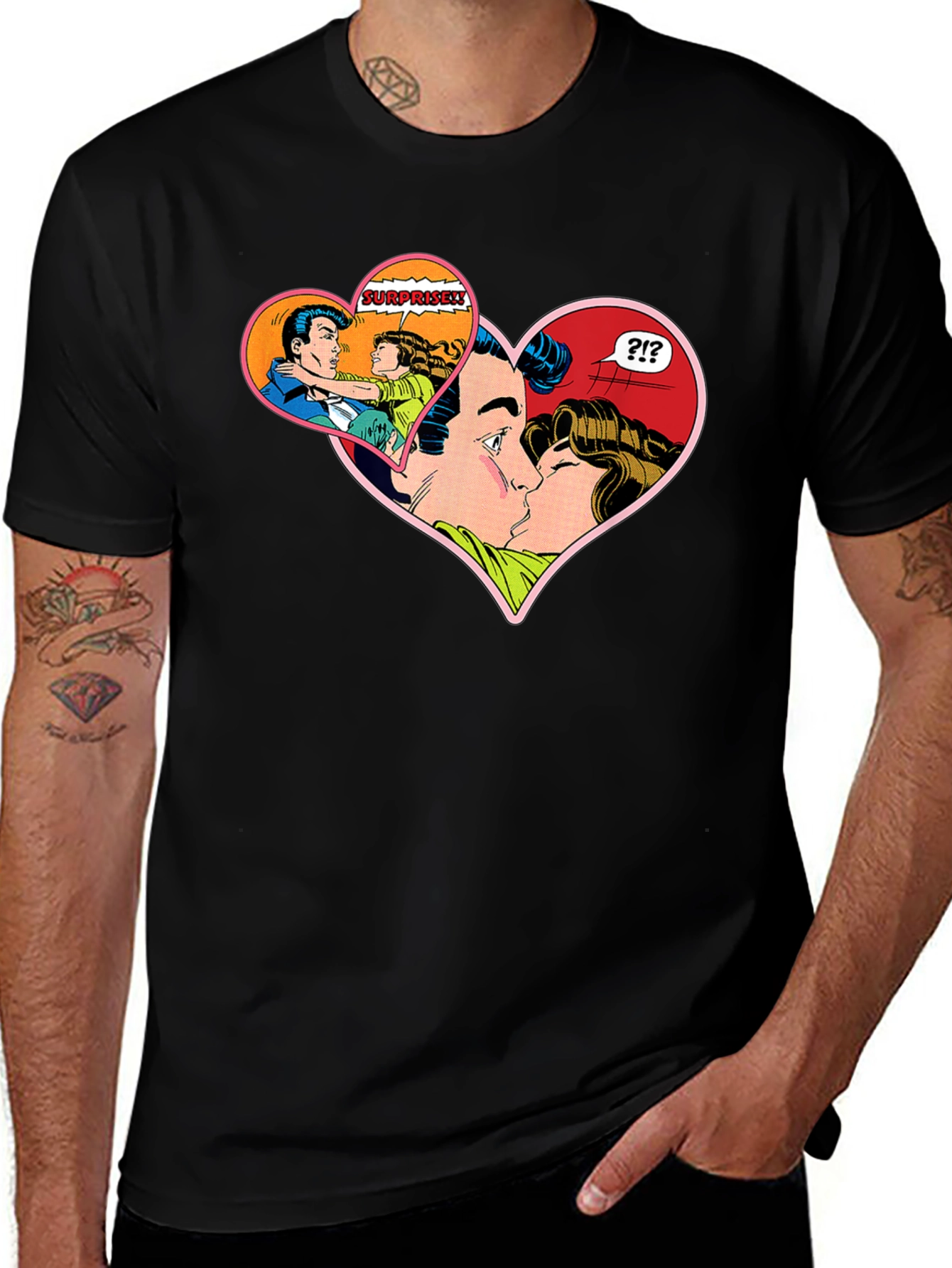 Variant 18 of Retro Comic Love T-Shirt - Novelty Graphic Tee
