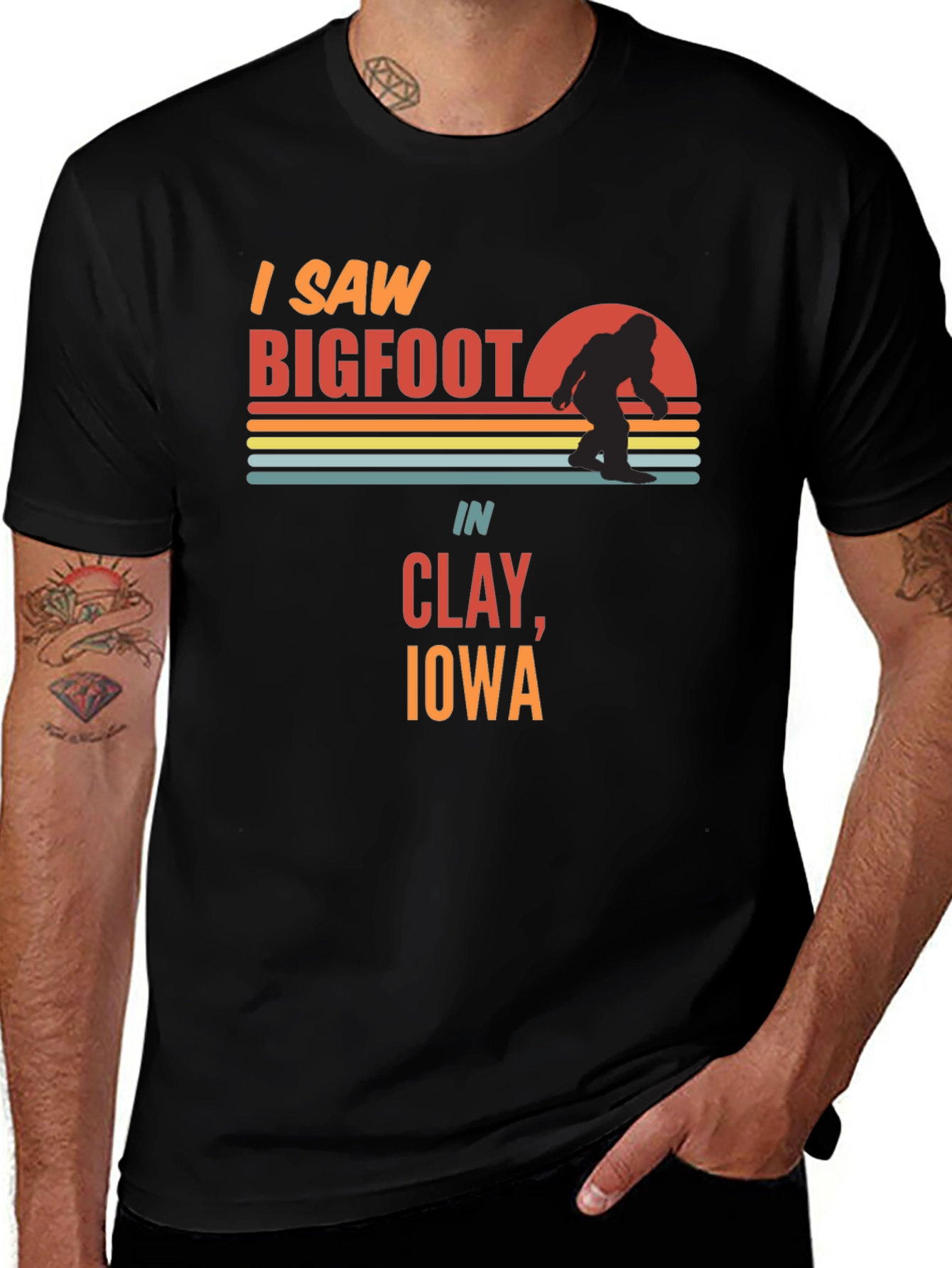 I Saw Bigfoot in Clay, Iowa T-Shirt