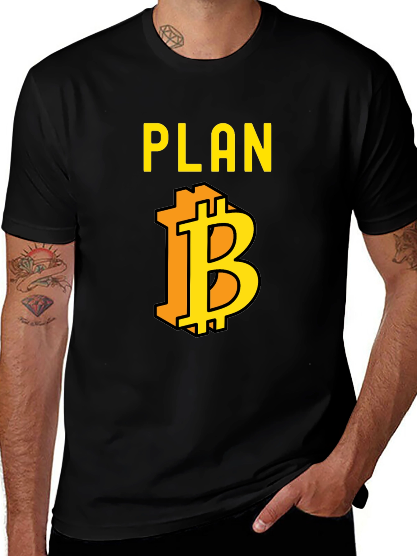 Variant 16 of Plan B Bitcoin Crypto T-Shirt - Black