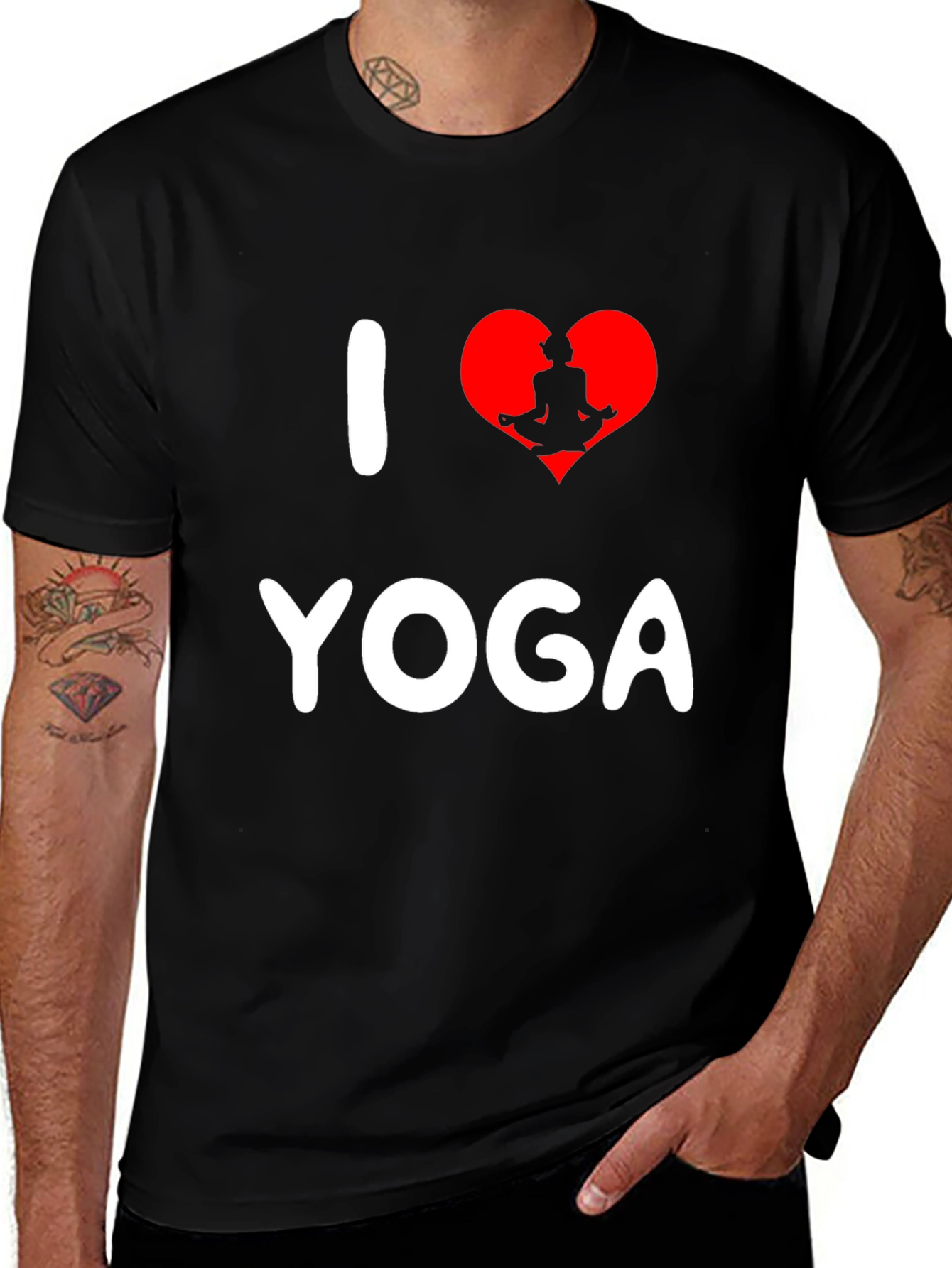 Variant 11 of I Love Yoga T-Shirt - Stylish Cotton Tee