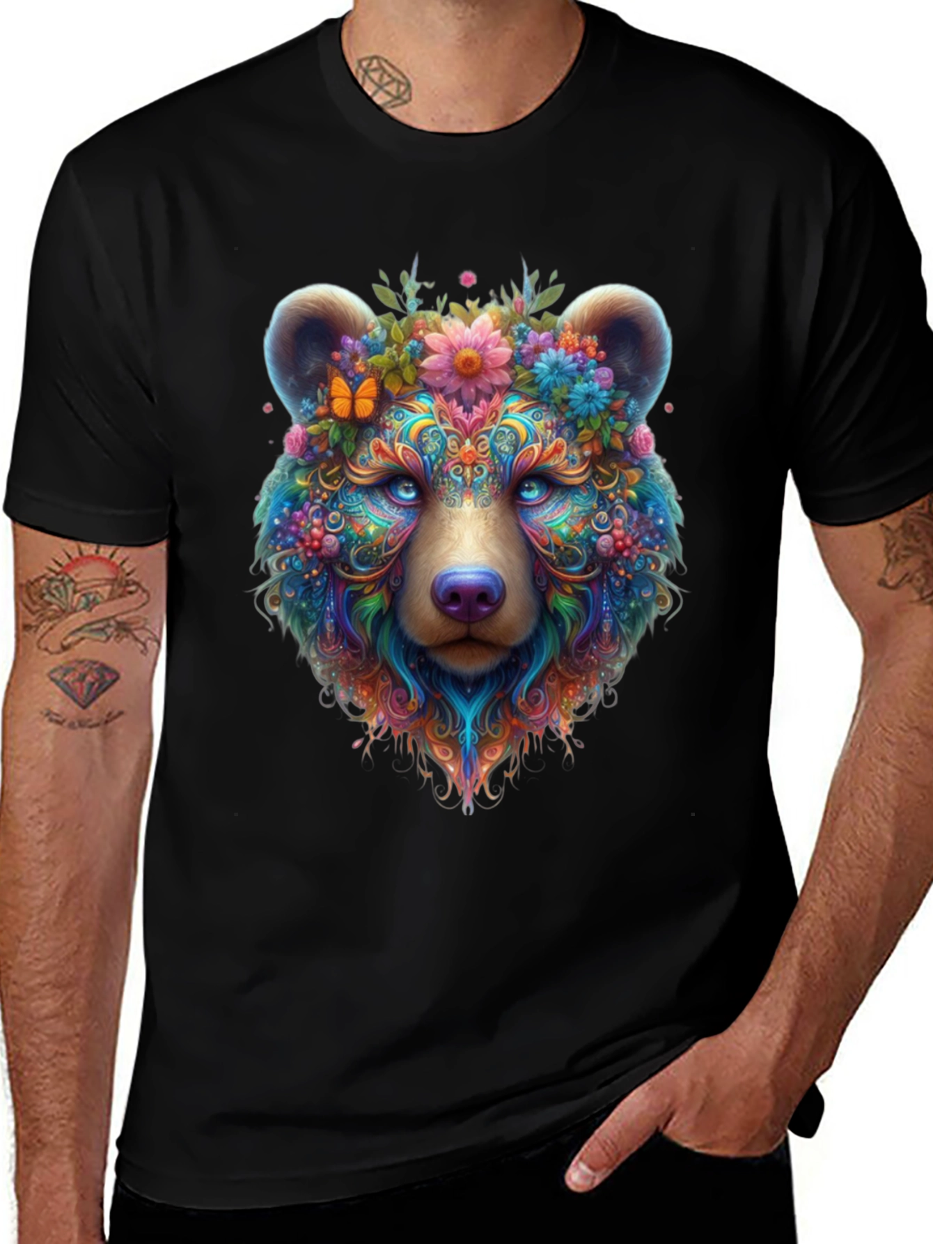 Variant 3 of Floral Bear Graphic Tee