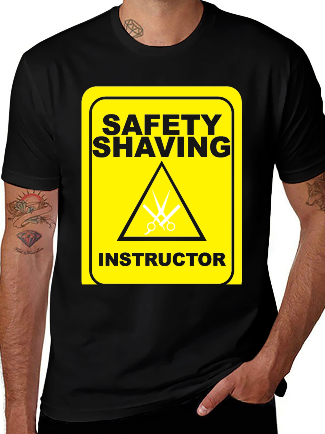 Safety Shaving Instructor Graphic Tee - Black