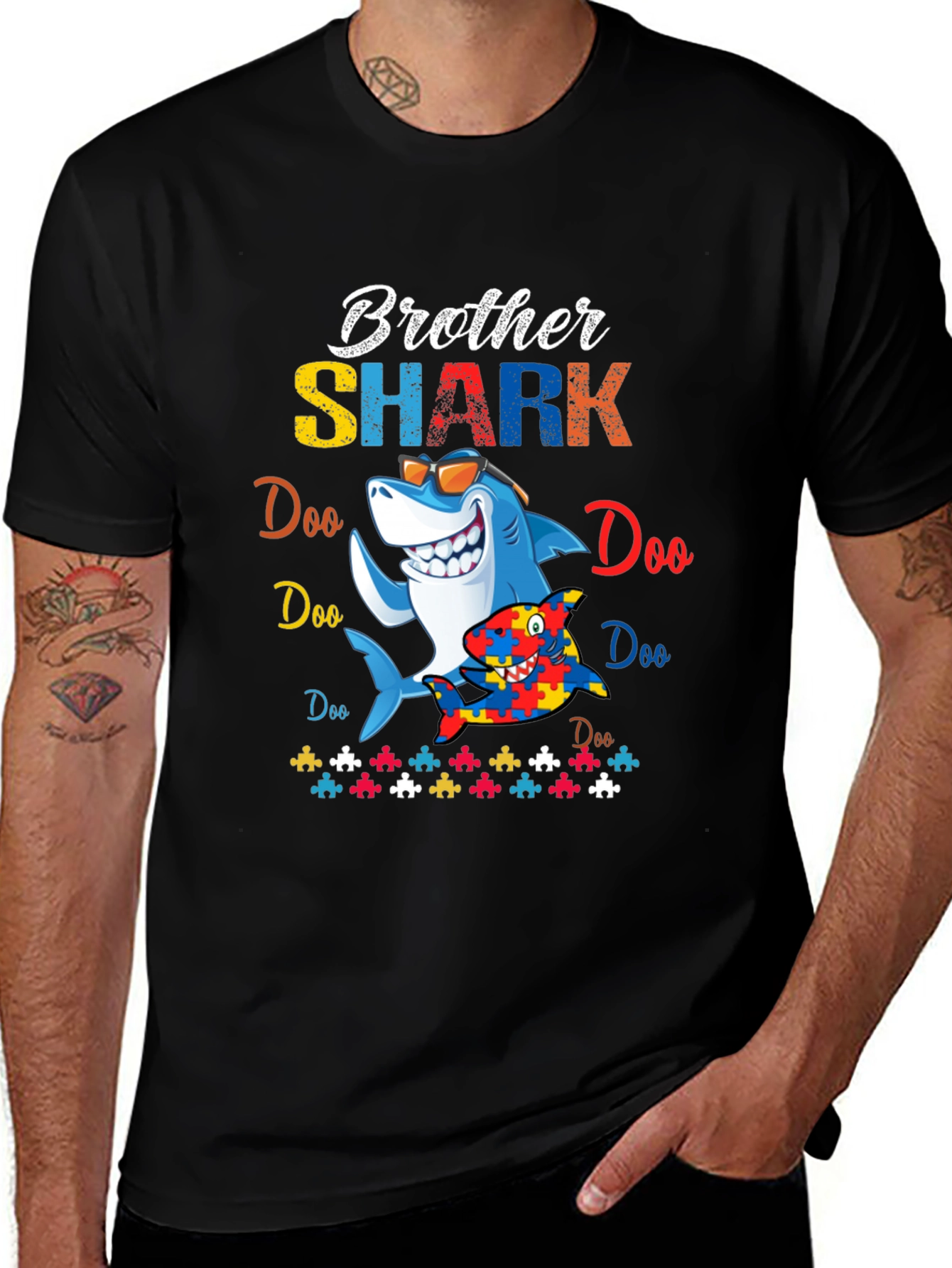 Brother Shark Autism Awareness T-Shirt