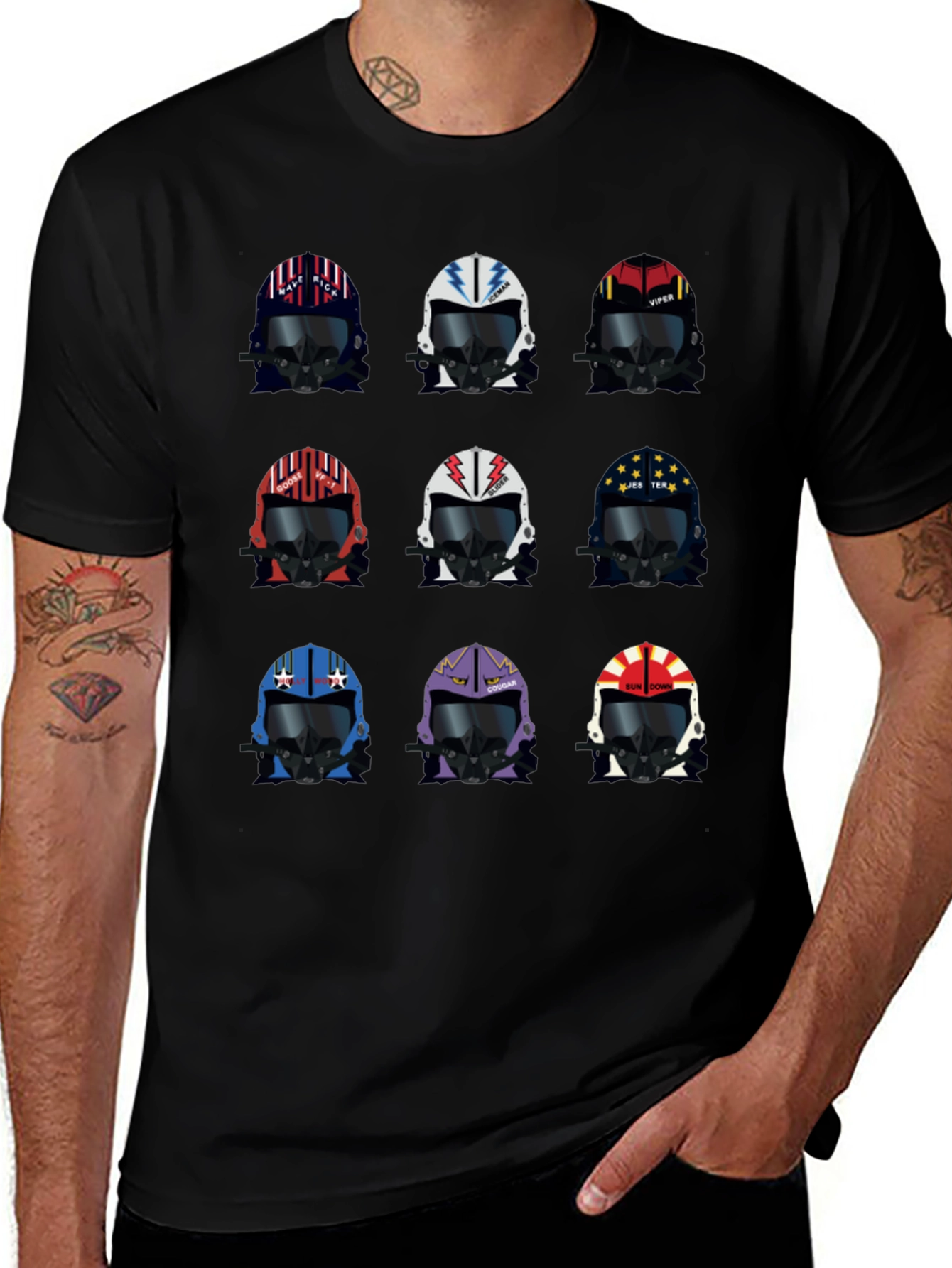 Top Gun Inspired Helmet T-Shirt