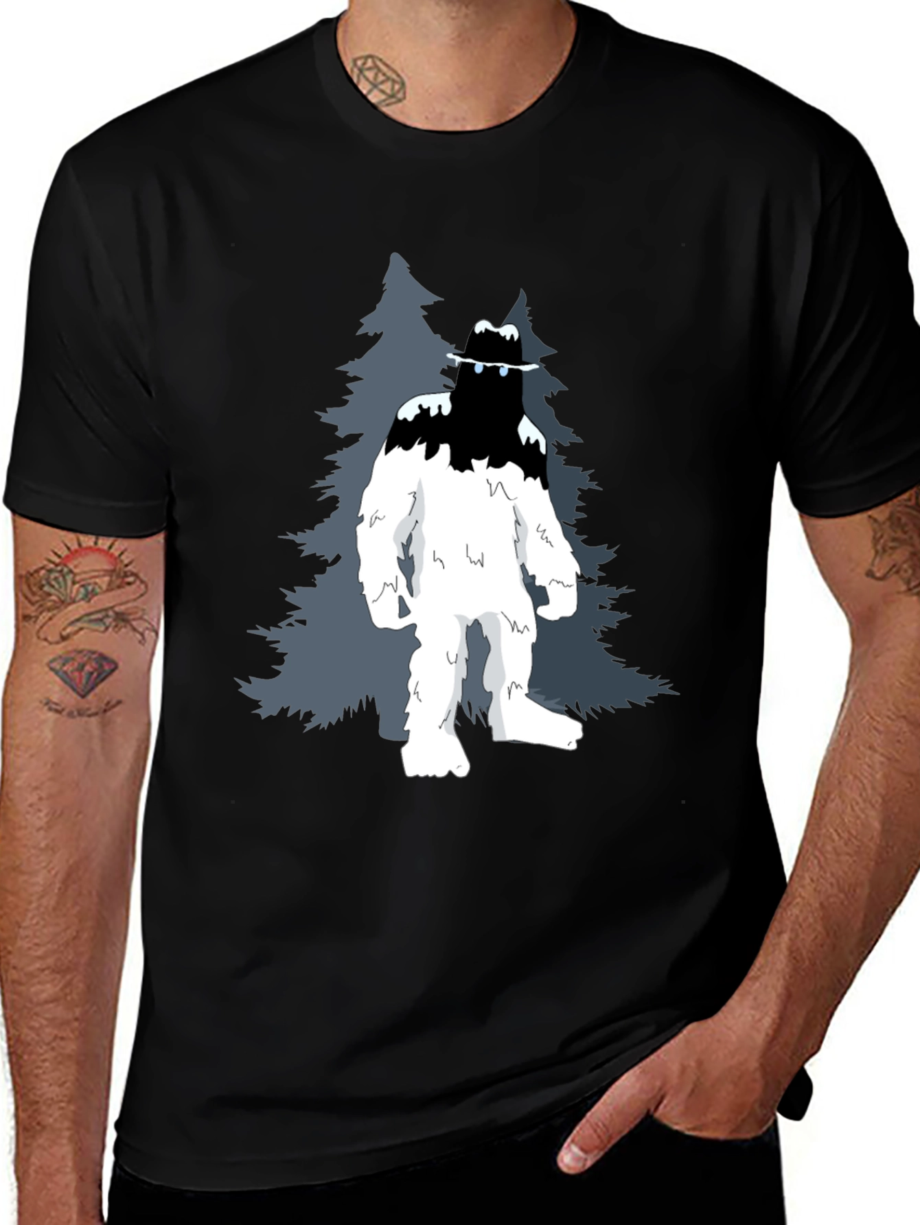 Black Sasquatch Graphic Tee - Mystery in the Mountains main image