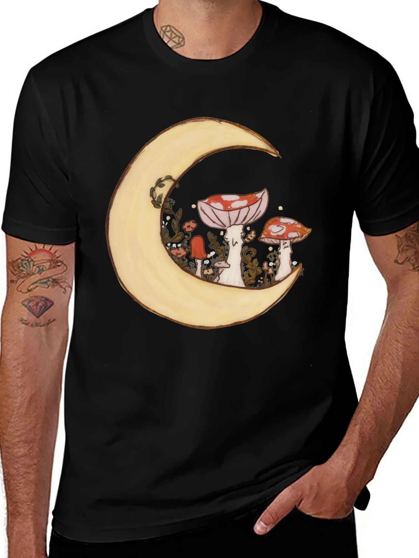Variant 4 of Mushroom Moon Graphic Tee
