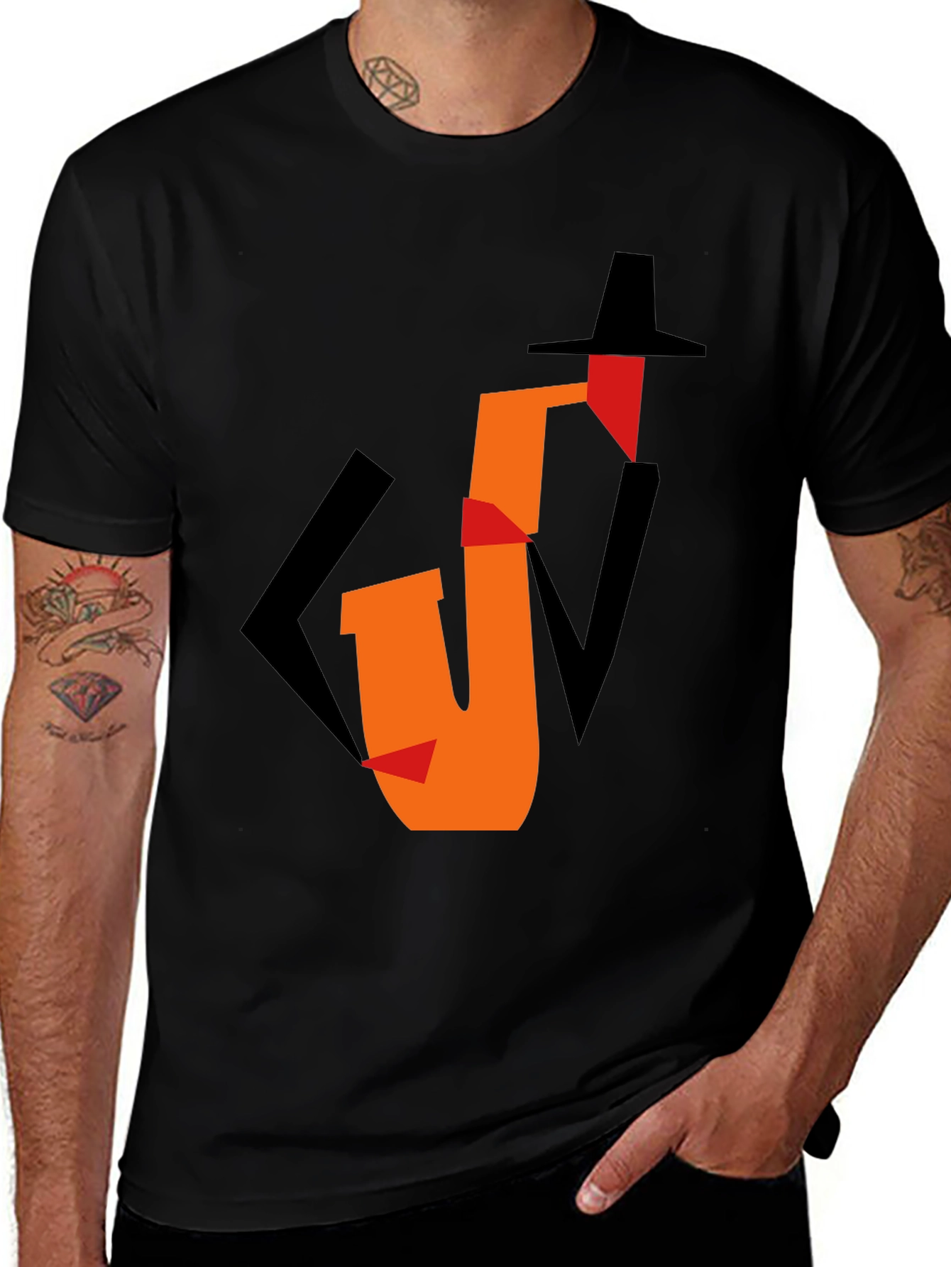 Variant 13 of Jazz Saxophone Graphic Tee - Cool Musician T-Shirt