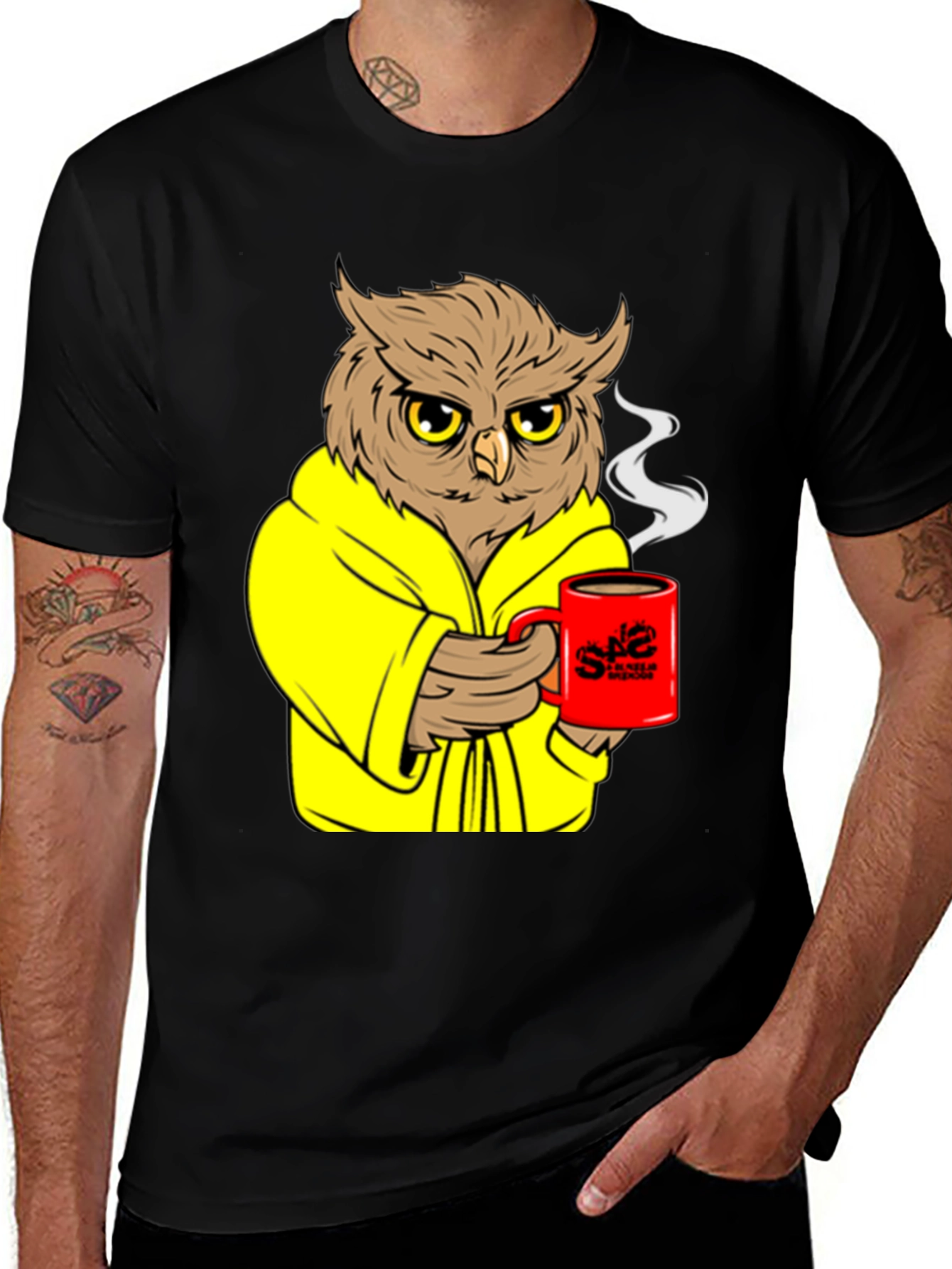 Variant 16 of Owl in Robe Coffee T-Shirt