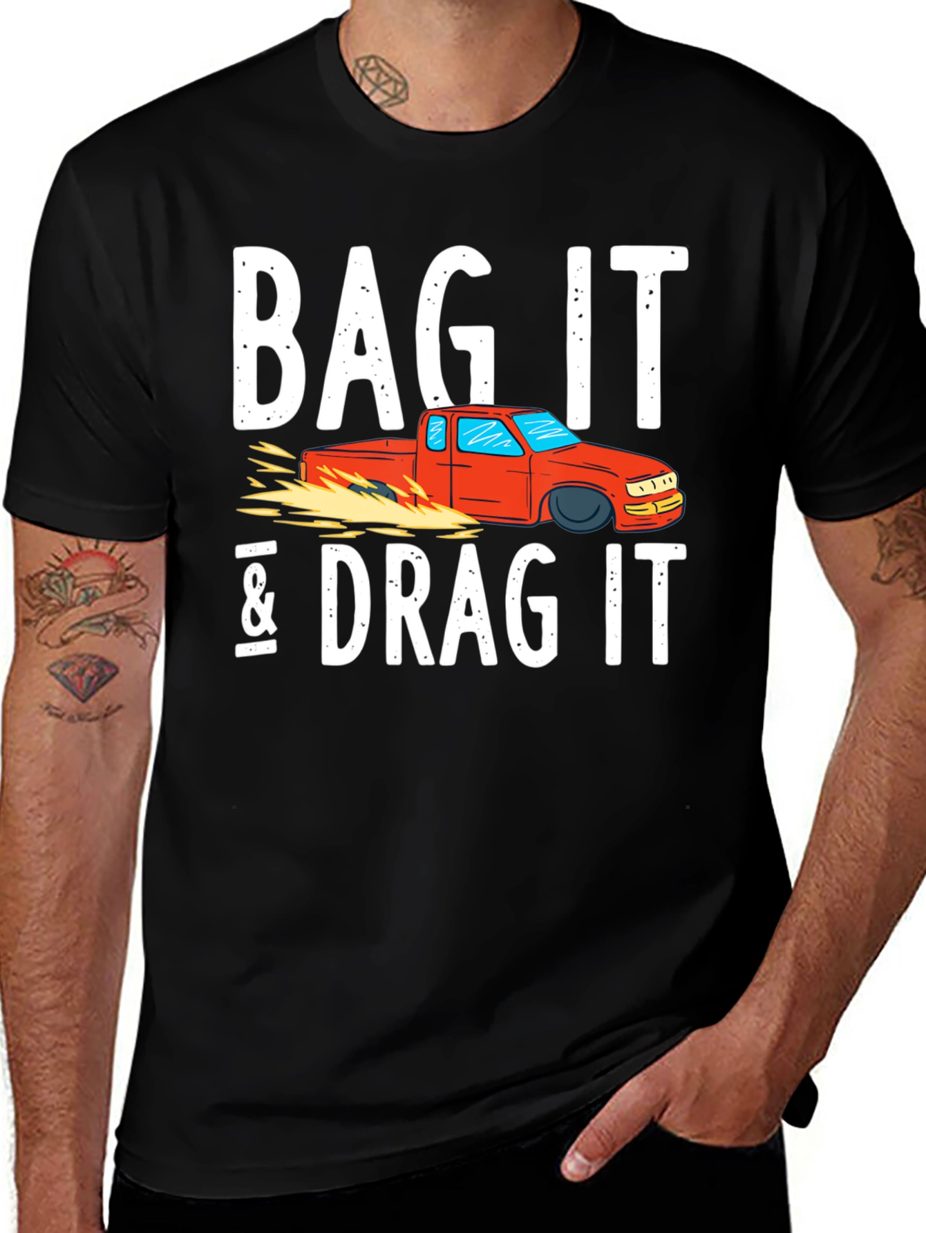 Black Bag It & Drag It Car Enthusiast Tee main image