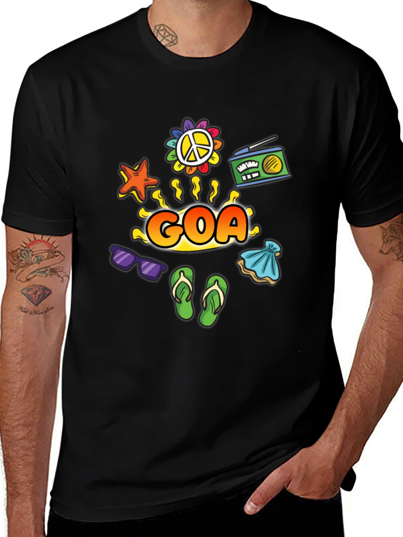 Variant 12 of Goa Graphic T-Shirt - Beach Vibes