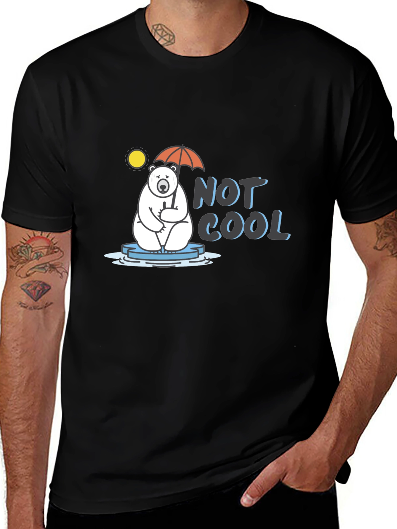 Variant 6 of Not Cool Polar Bear Graphic Tee