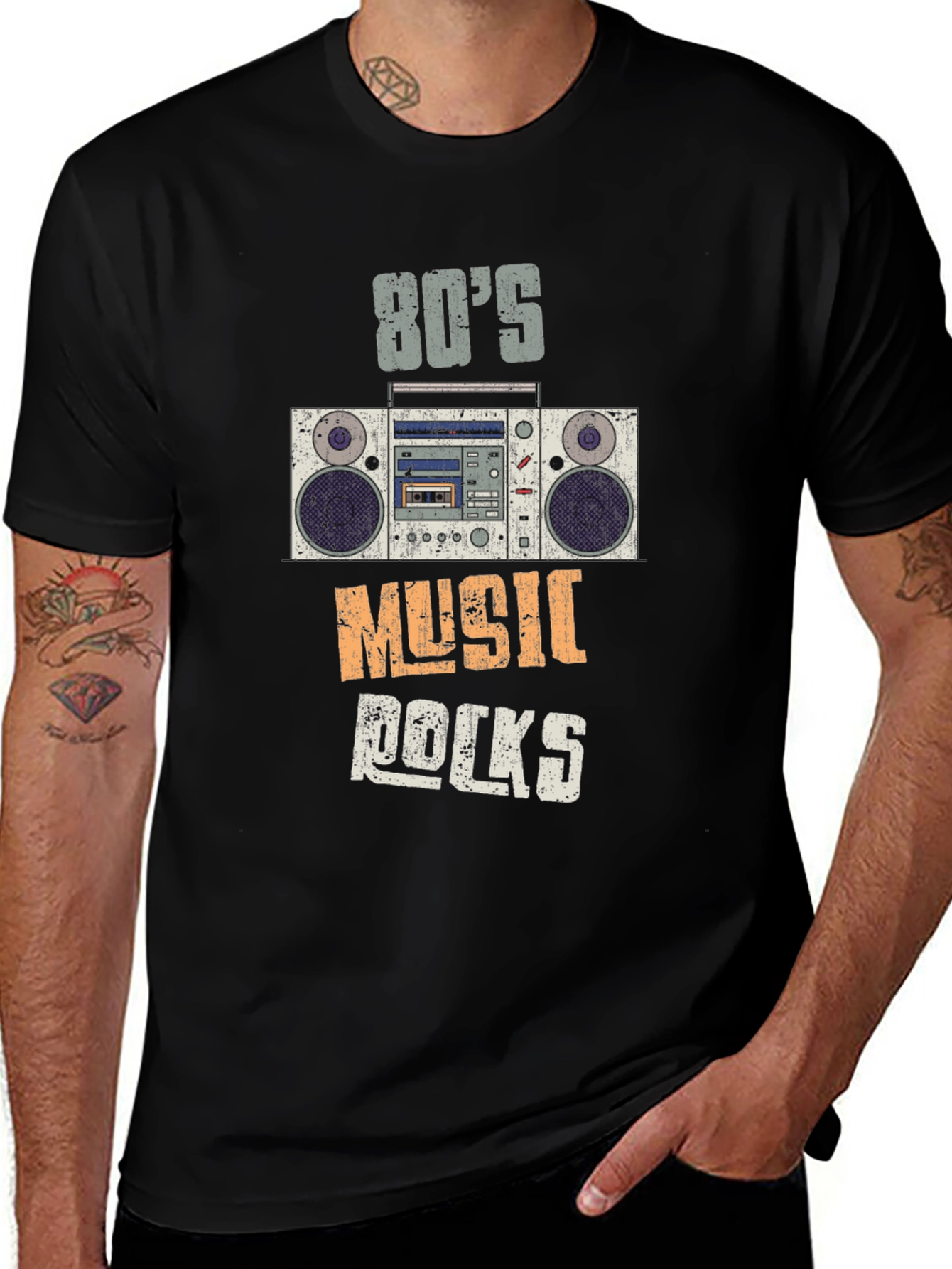 Variant 20 of Retro 80's Music Rocks Graphic T-Shirt