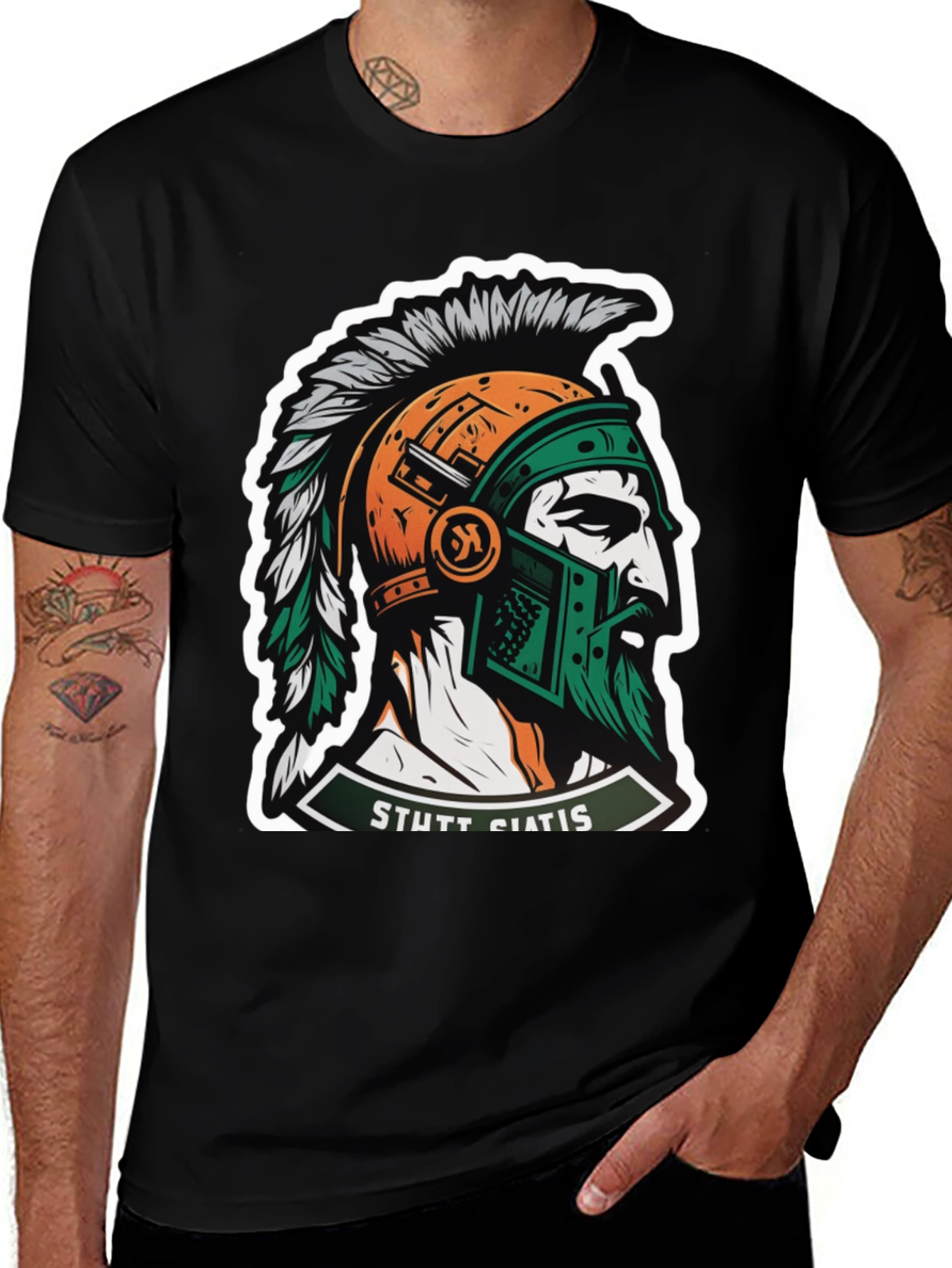 Variant 19 of Spartan Warrior Graphic T-Shirt - Stylish Men's Tee
