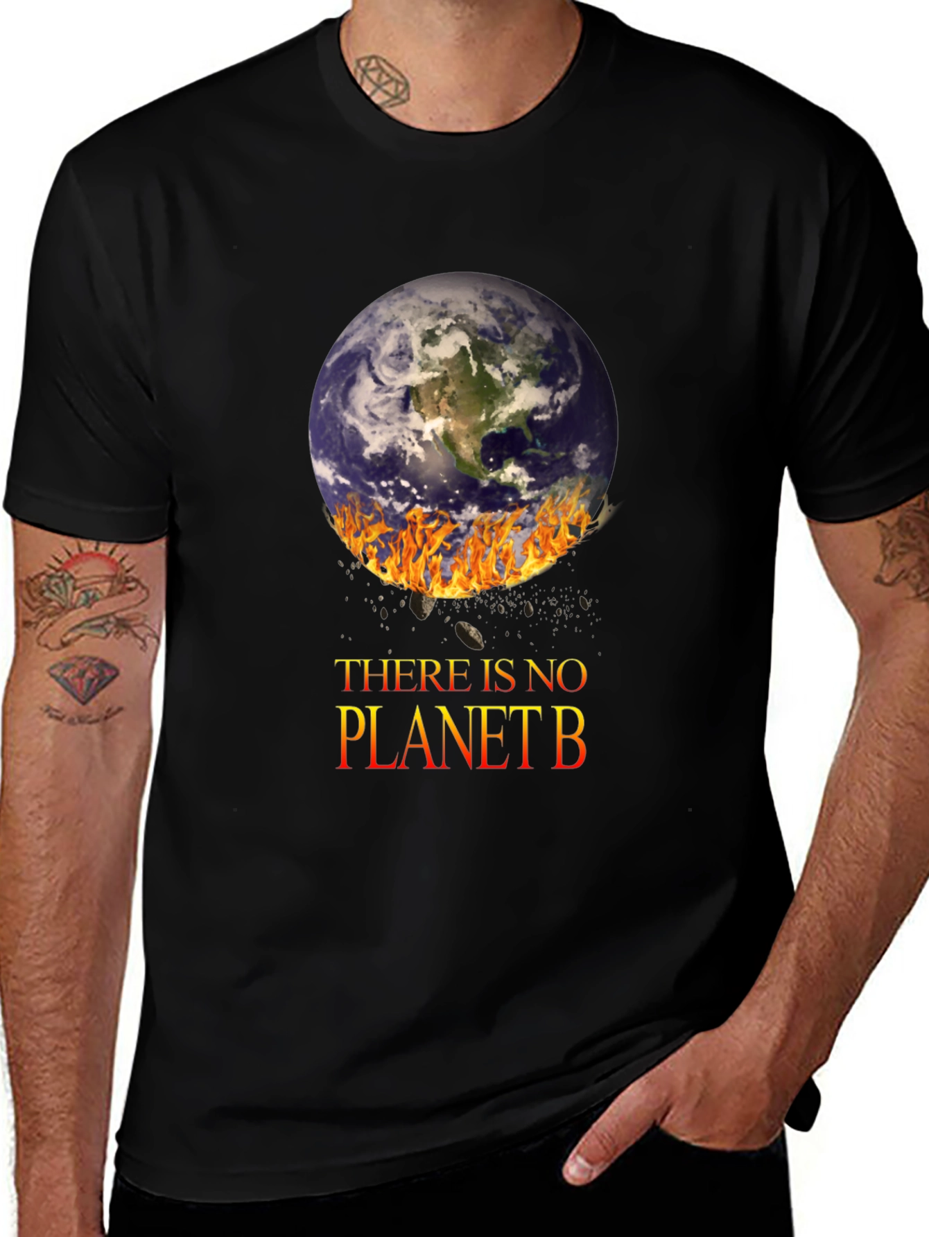 Black There is No Planet B T-Shirt main image