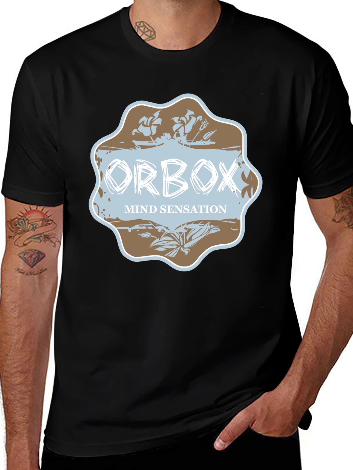 Variant 8 of Orbox Mind Sensation Graphic Tee - Black