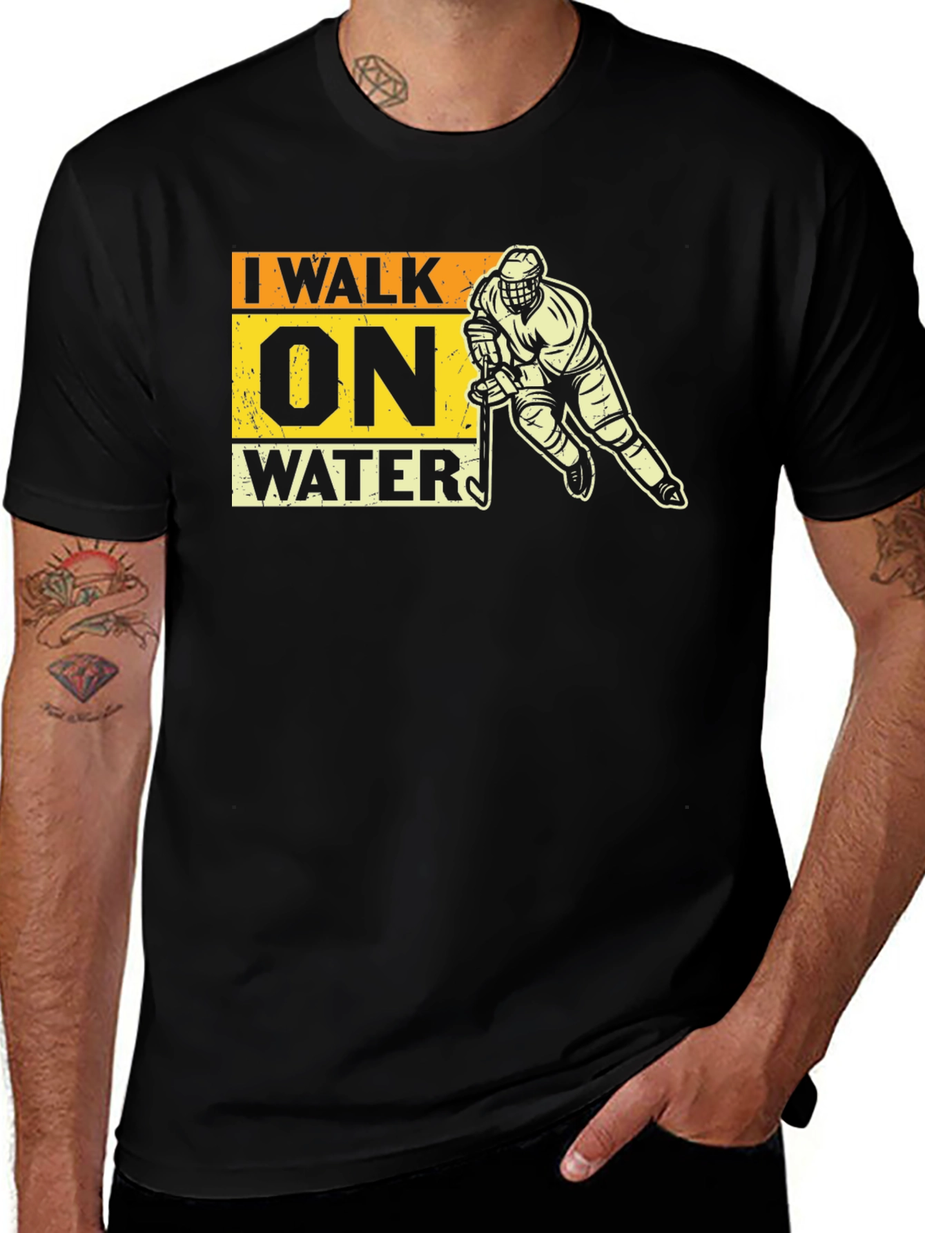 Variant 15 of I Walk On Water Hockey T-Shirt