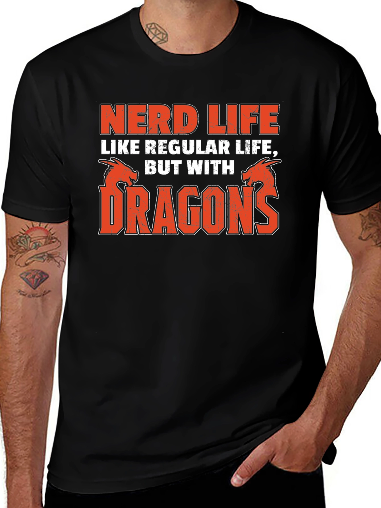 Variant 27 of Nerd Life Dragons Graphic T-Shirt