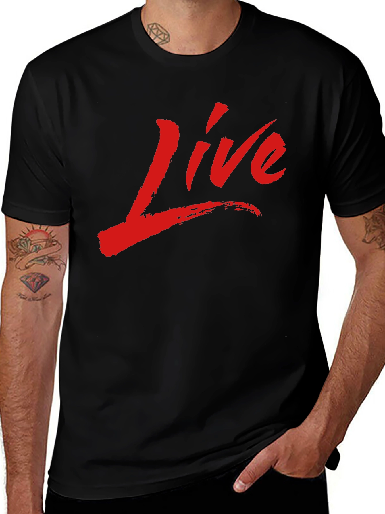 Variant 15 of Live Graphic Print Black T-Shirt