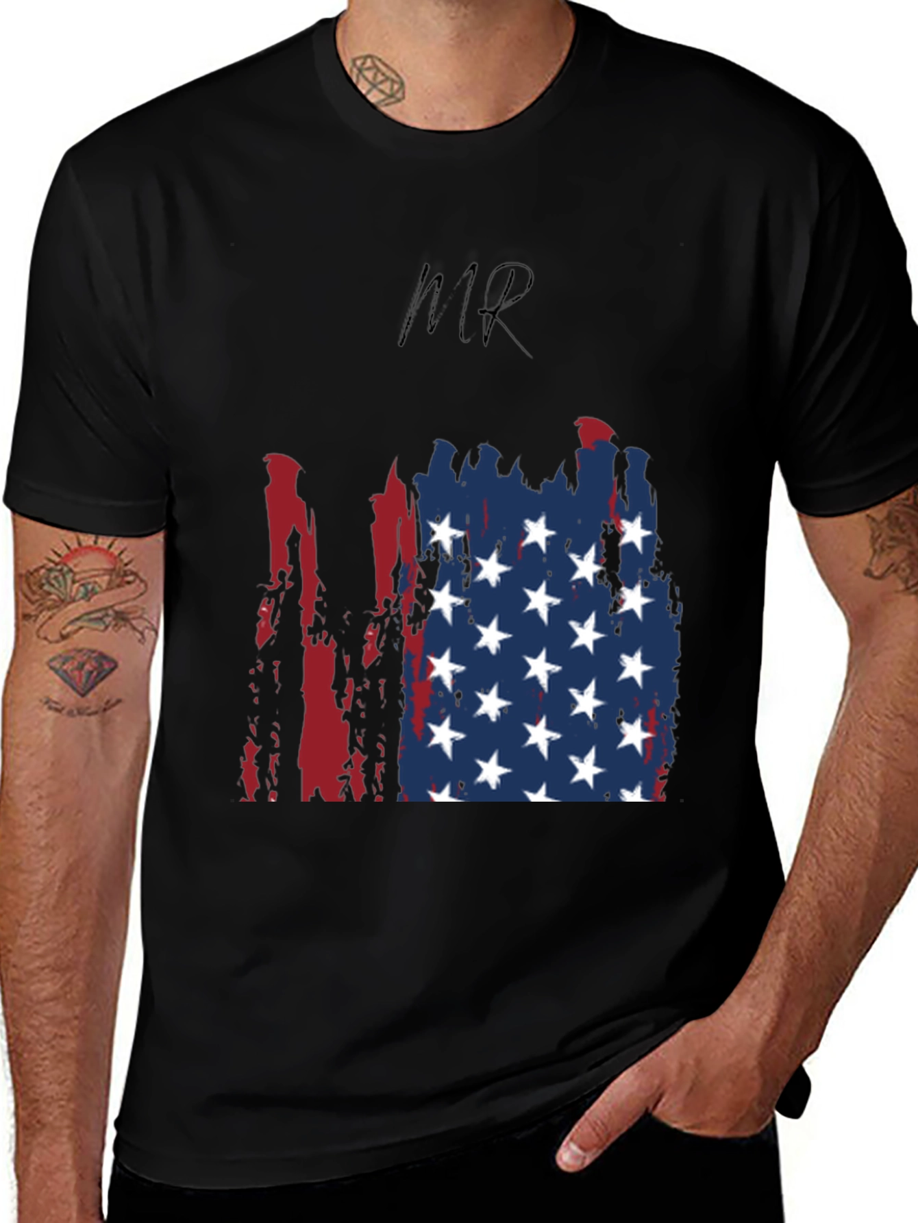 Patriotic MR American Flag Graphic Tee