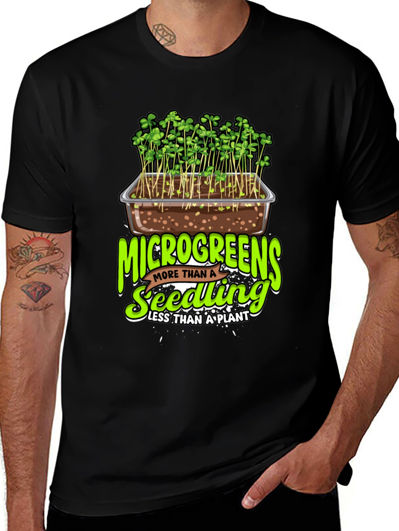 Variant 27 of Microgreens Seedling T-Shirt - Organic Gardening Tee