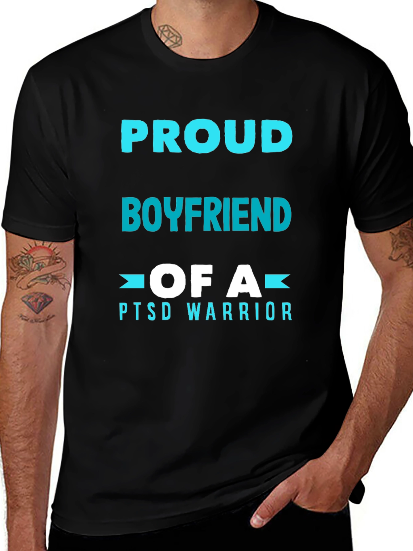 Proud Boyfriend PTSD Warrior Graphic T-Shirt