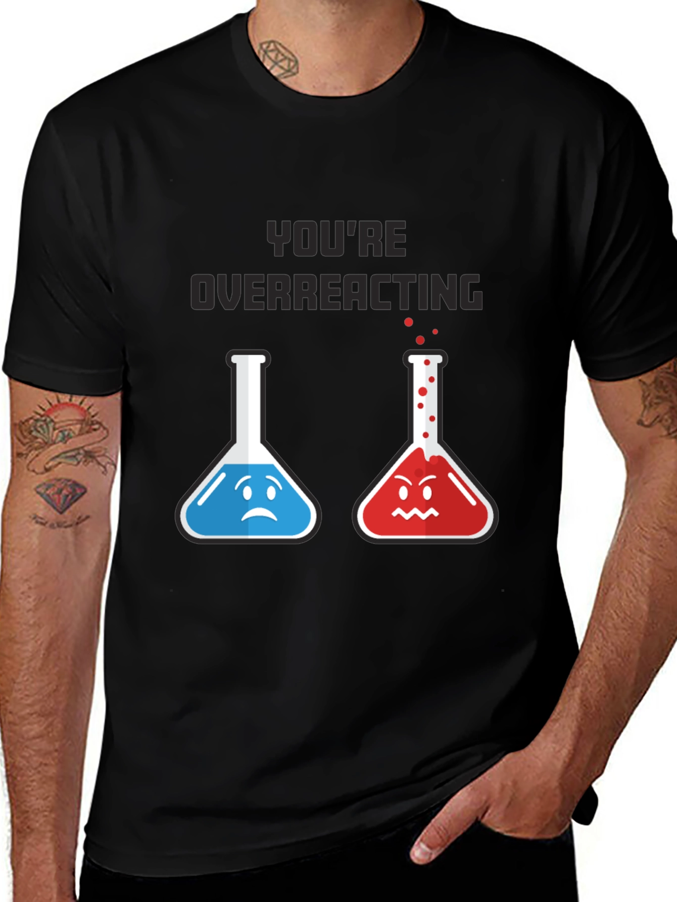 Variant 4 of Overreacting Science T-Shirt