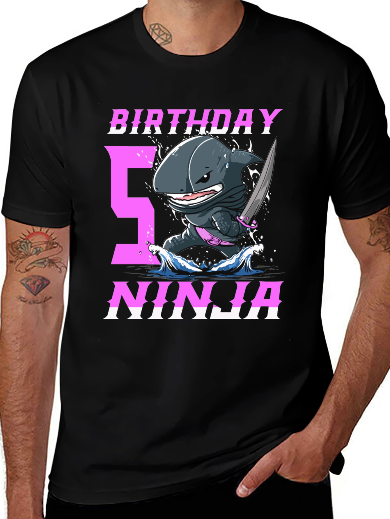 Variant 29 of Birthday Ninja Shark Kids T-Shirt