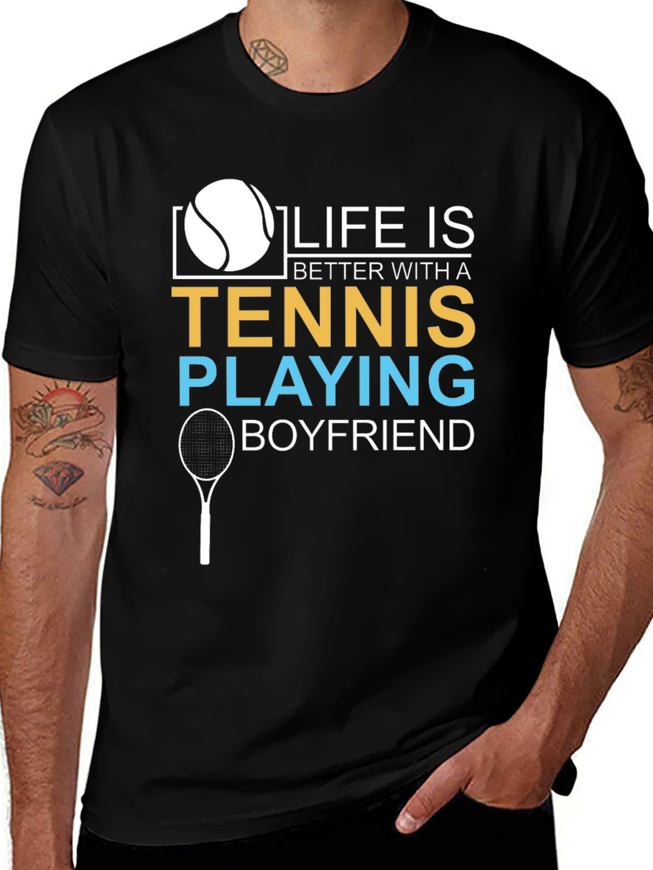 Variant 17 of Tennis Playing Boyfriend T-Shirt