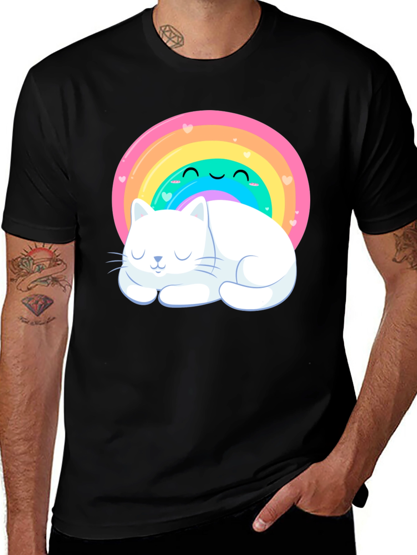 Variant 15 of Cute Rainbow Cat T-Shirt