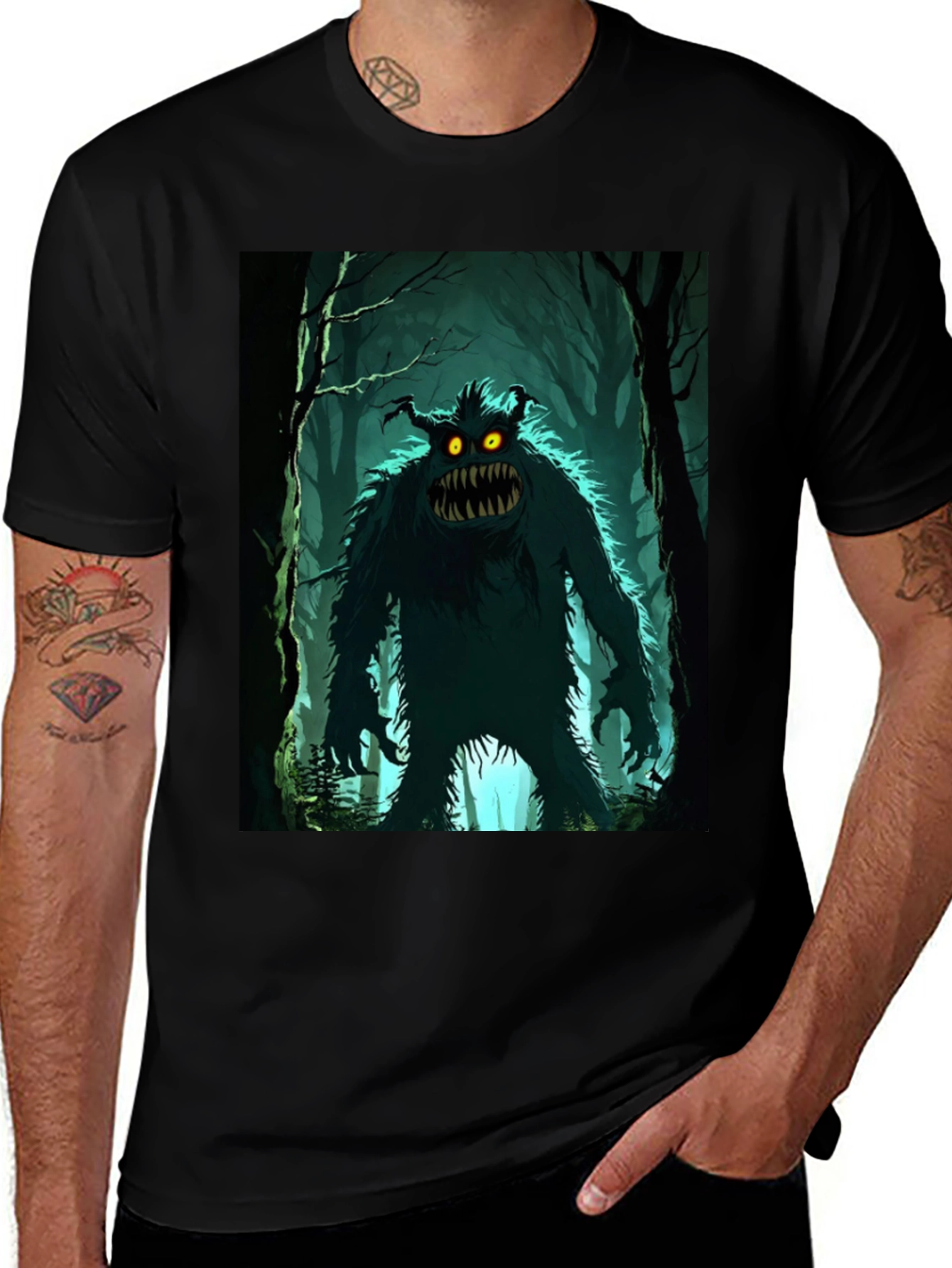 Variant 17 of Monster in the Woods Graphic T-Shirt