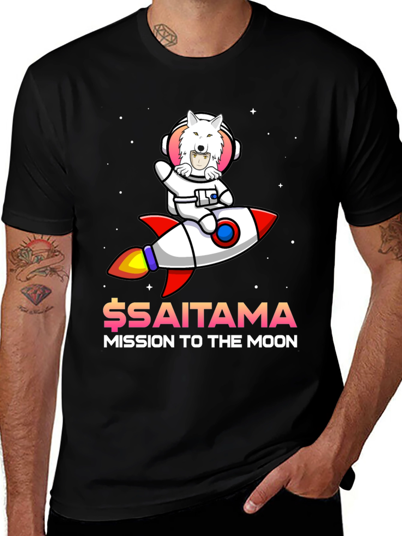 Saitama Mission to the Moon T-Shirt