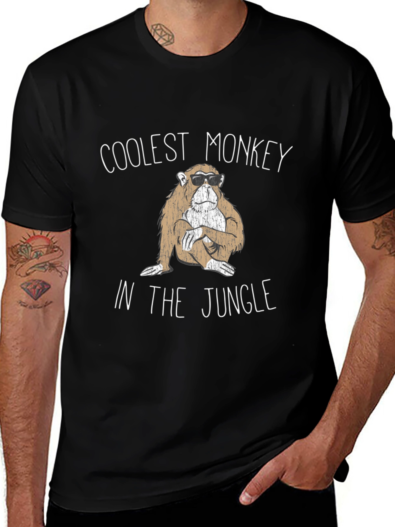 Variant 28 of Coolest Monkey in the Jungle Graphic T-Shirt
