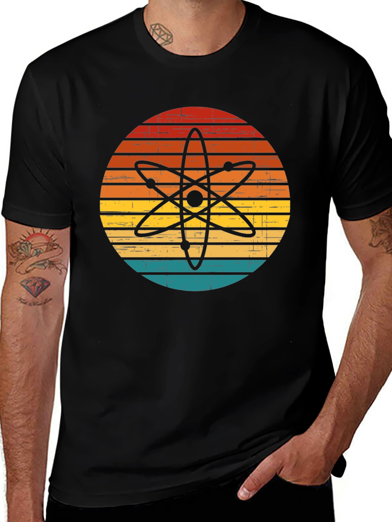Variant 13 of Retro Atom Graphic T-Shirt - Science Style
