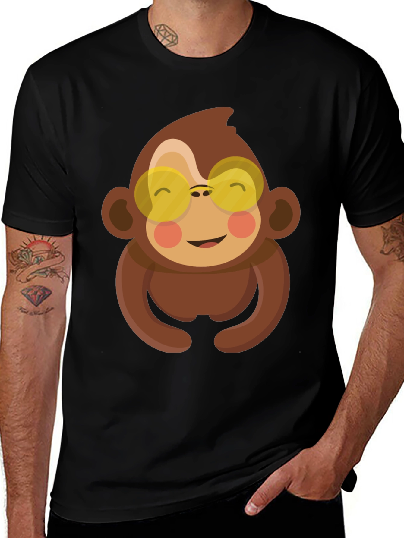 Variant 17 of Monkey Cartoon Graphic Tee