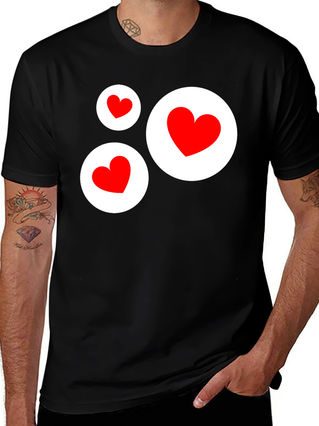 Variant 29 of Heart Circle T-Shirt - Casual Comfort