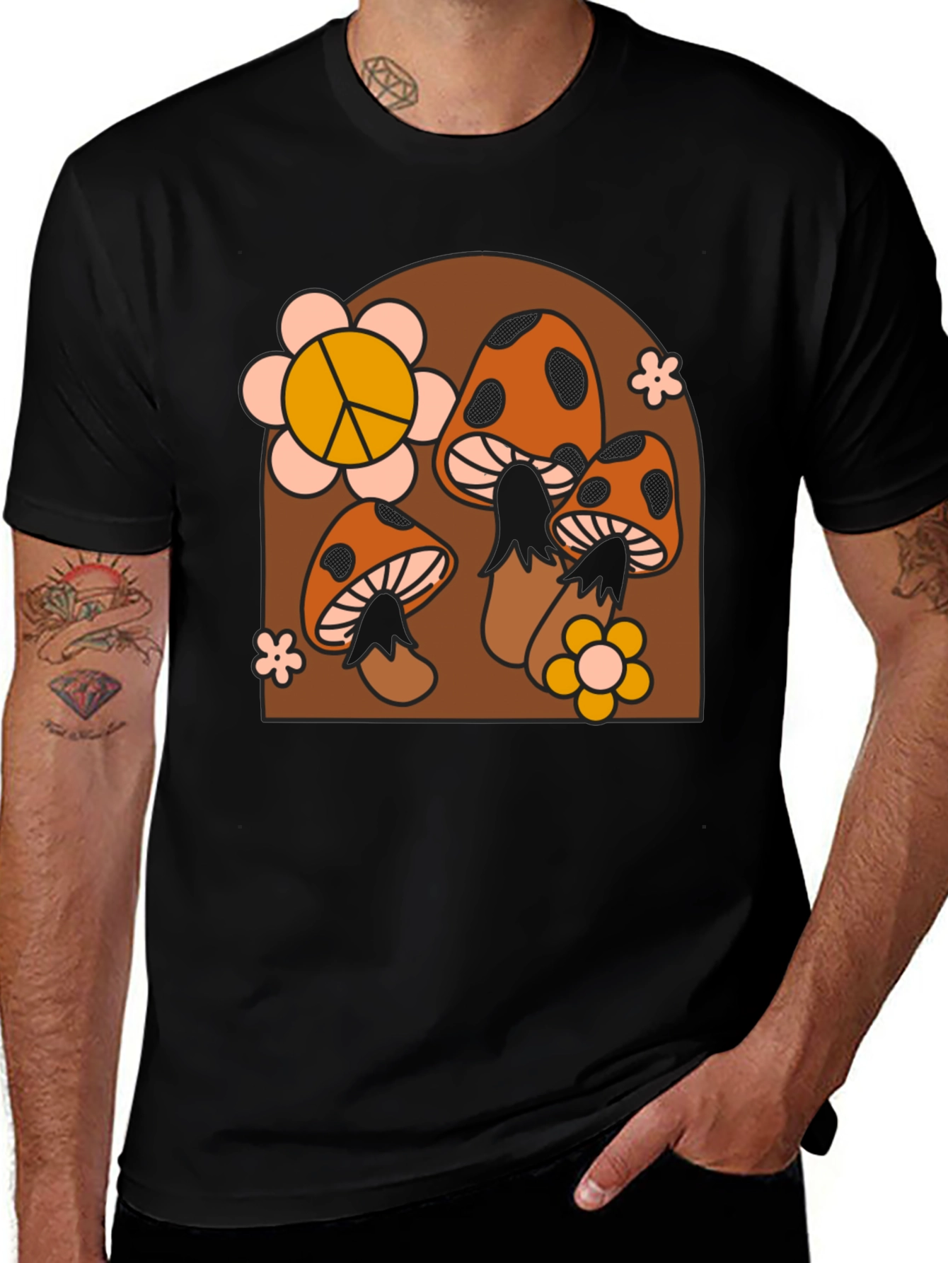 Variant 24 of Retro Mushroom T-Shirt