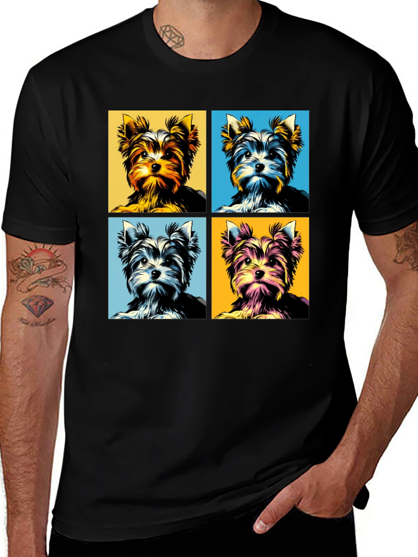 Variant 6 of Pop Art Yorkie Dog T-Shirt