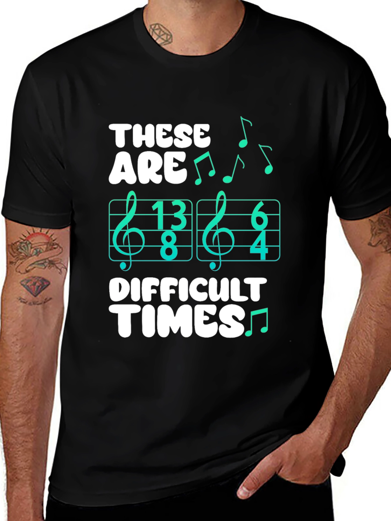 These are Difficult Times Music Pun T-Shirt