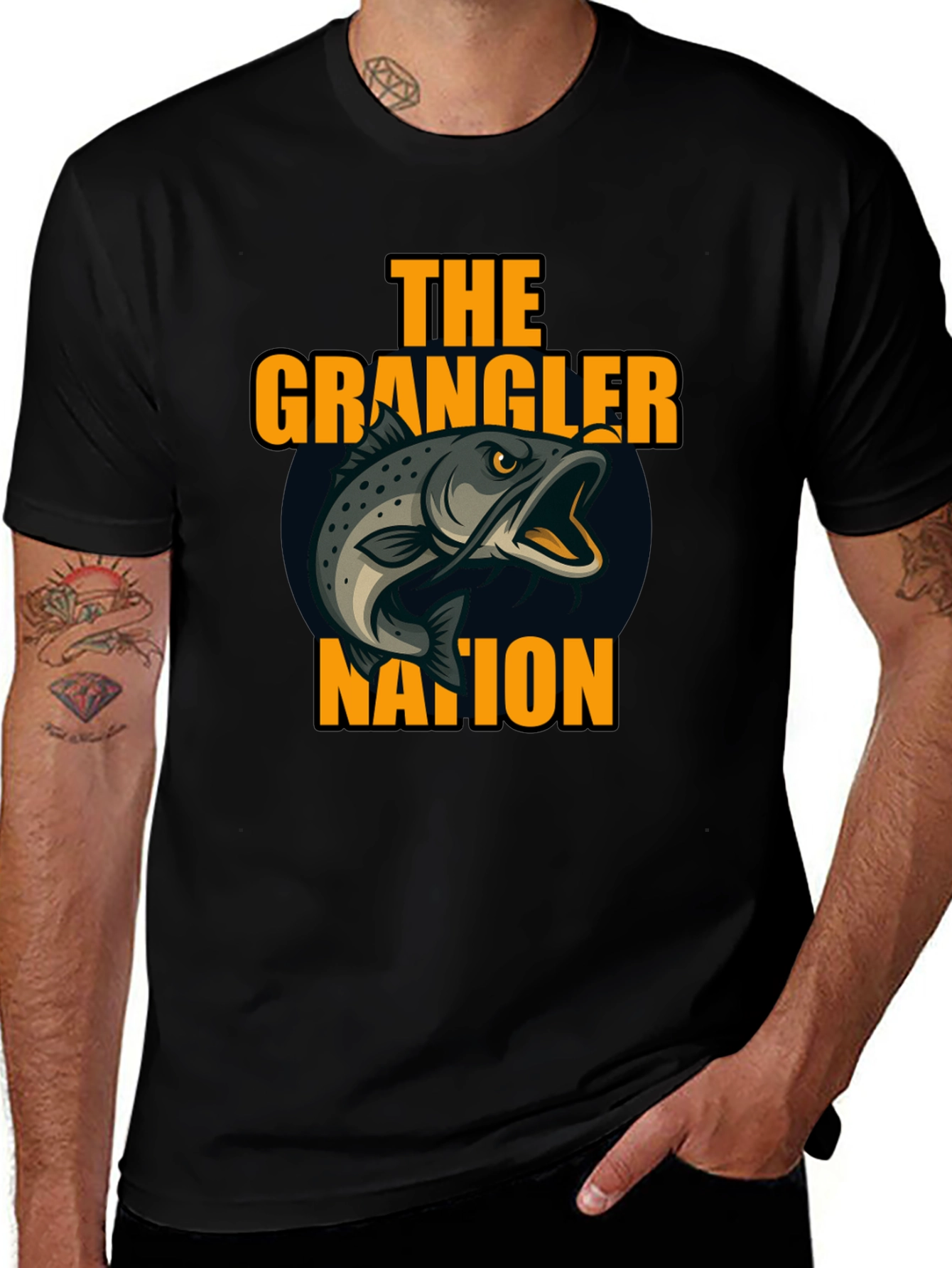 Variant 18 of The Grangler Nation Fishing T-Shirt