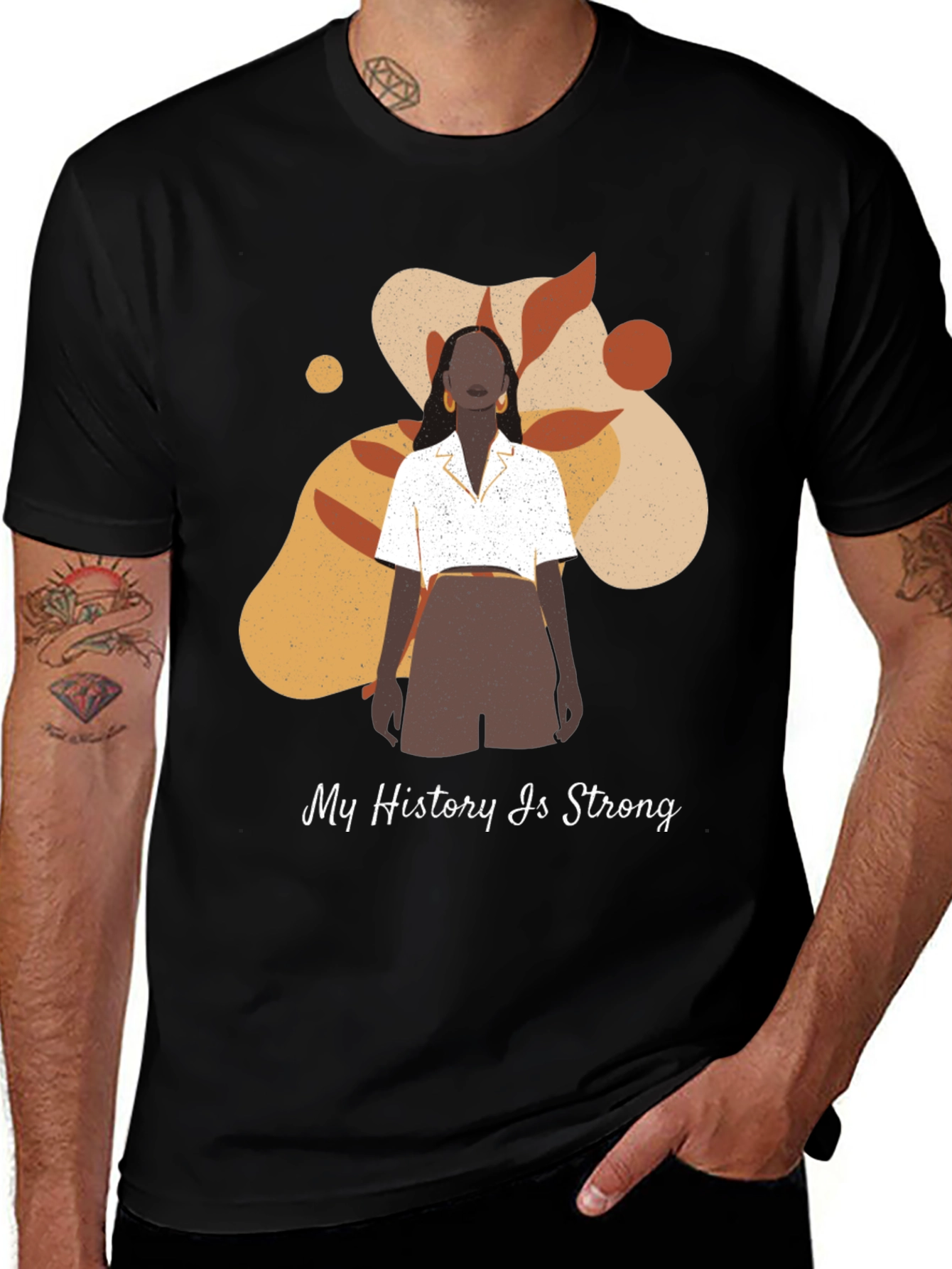 Variant 4 of My History Is Strong Black Tee