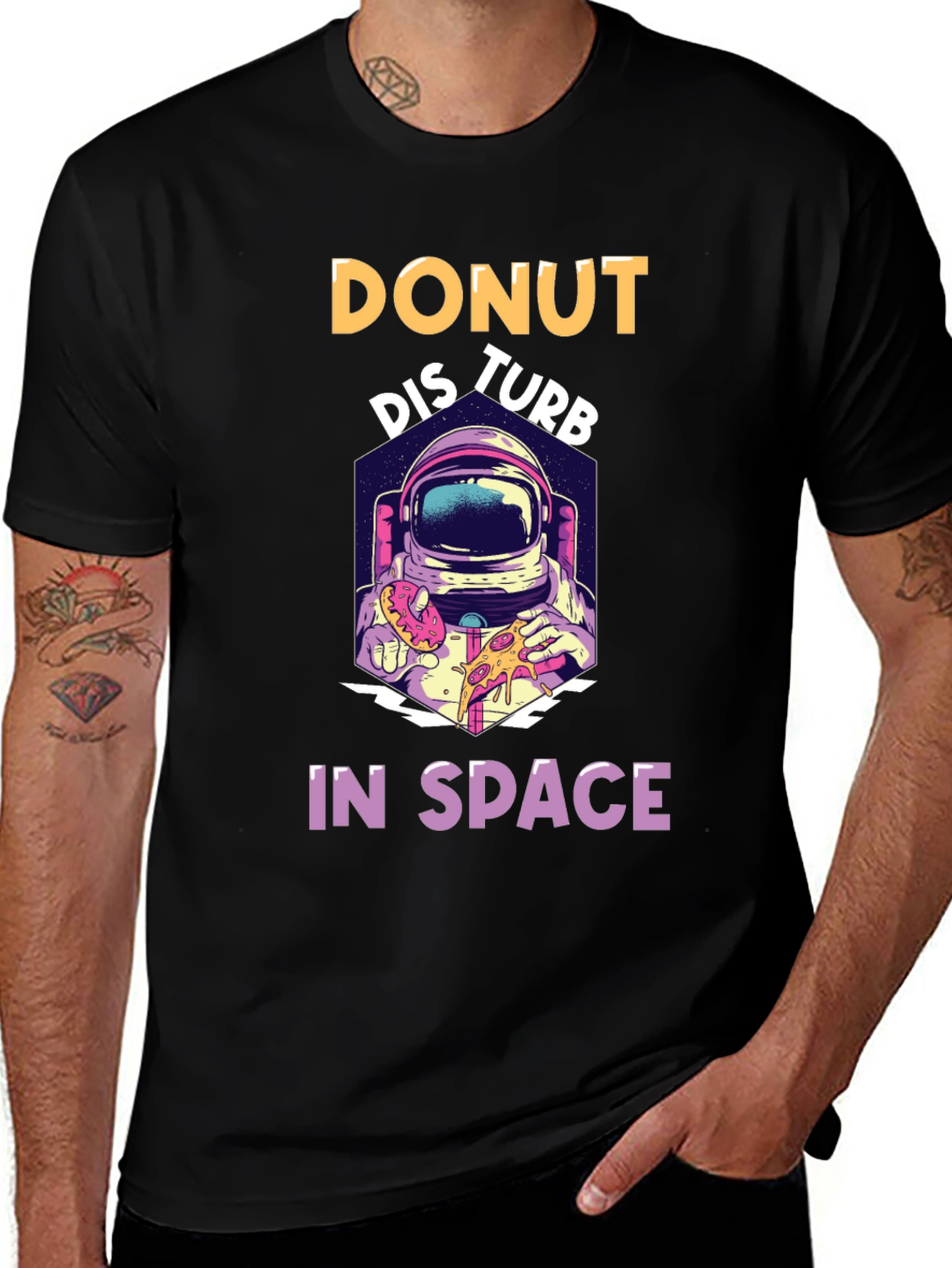 Variant 2 of Donut Disturb in Space Graphic T-Shirt