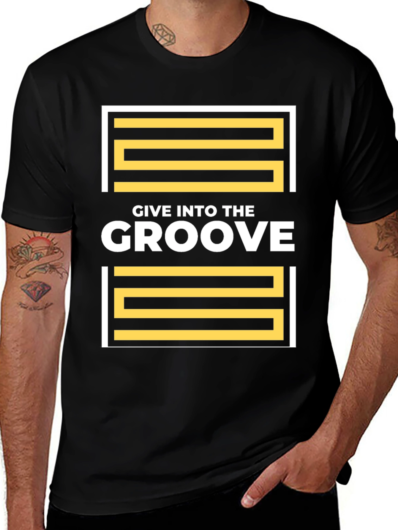 Variant 7 of Give Into The Groove Black T-Shirt
