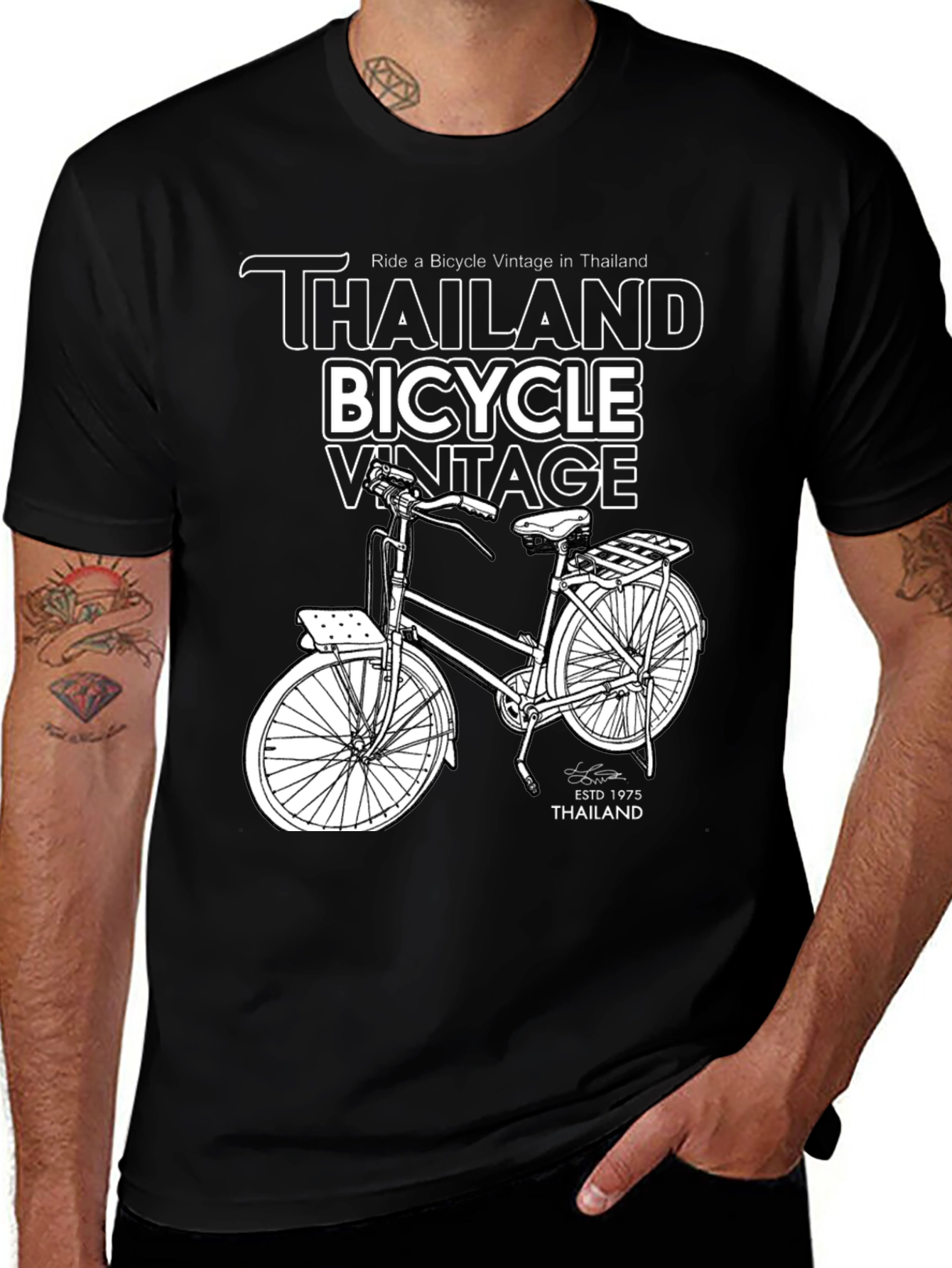 Variant 18 of Vintage Thailand Bicycle T-Shirt