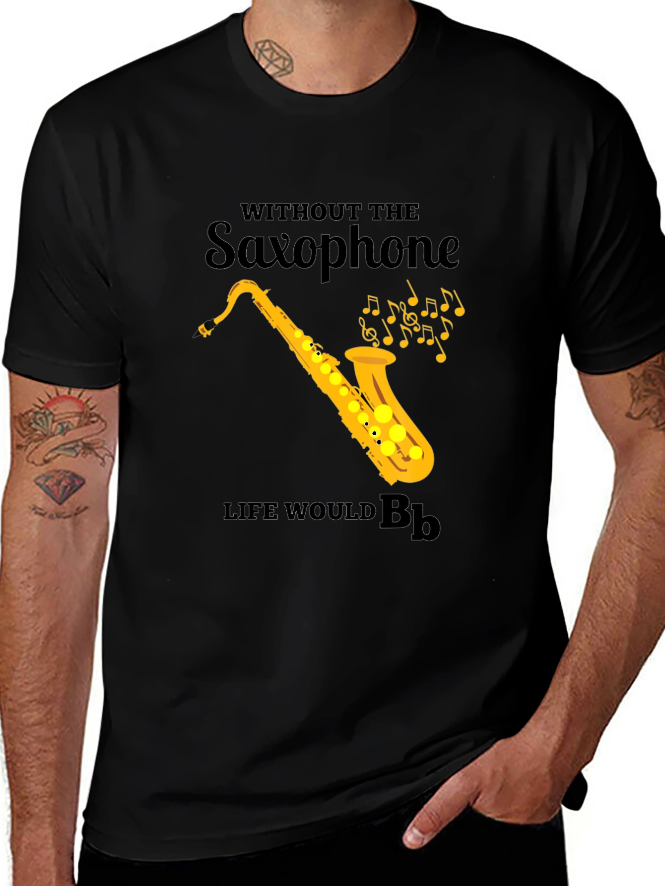 Variant 20 of Saxophone T-Shirt: Life Without Bb
