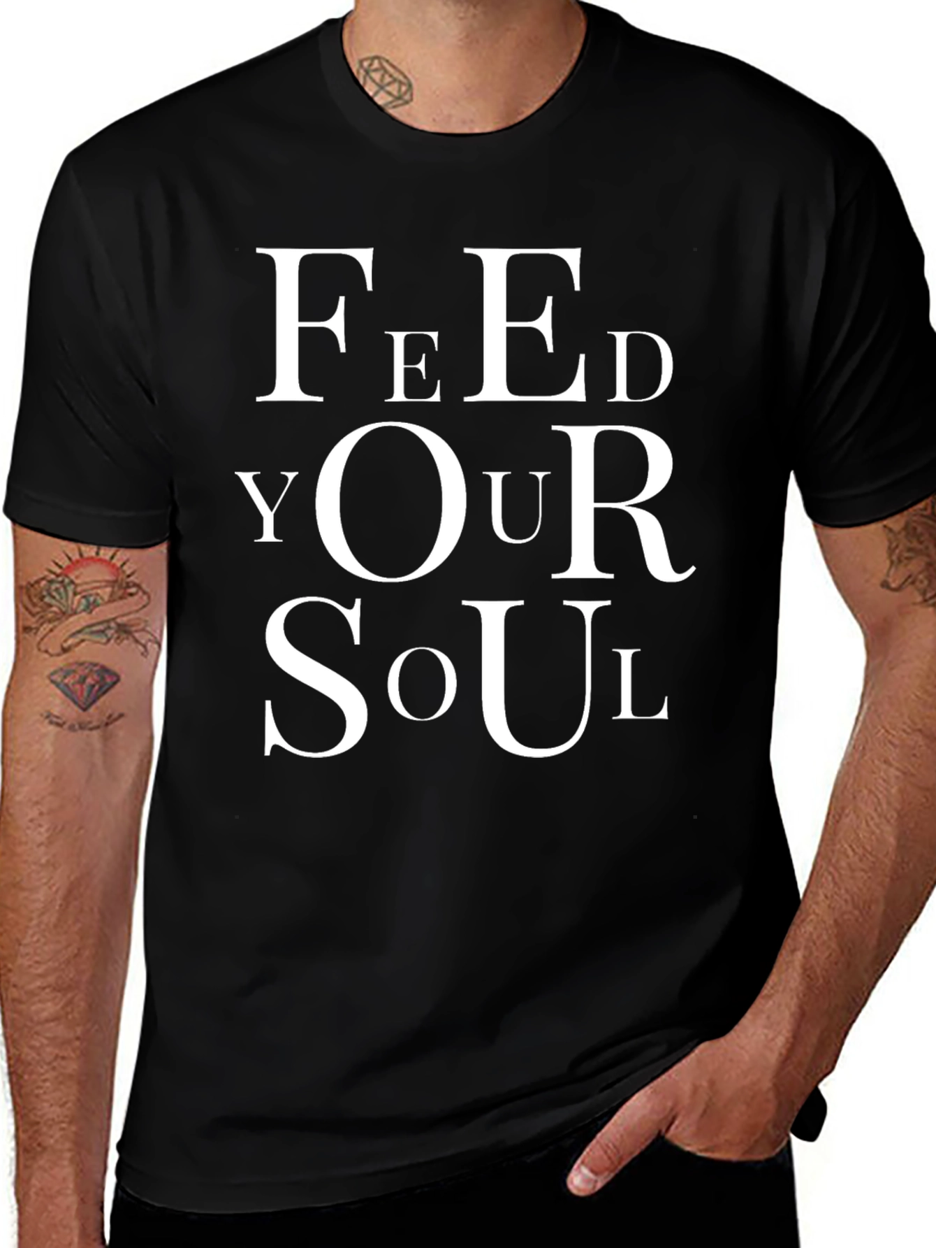 Variant 8 of Feed Your Soul T-Shirt - Stylish Cotton Tee