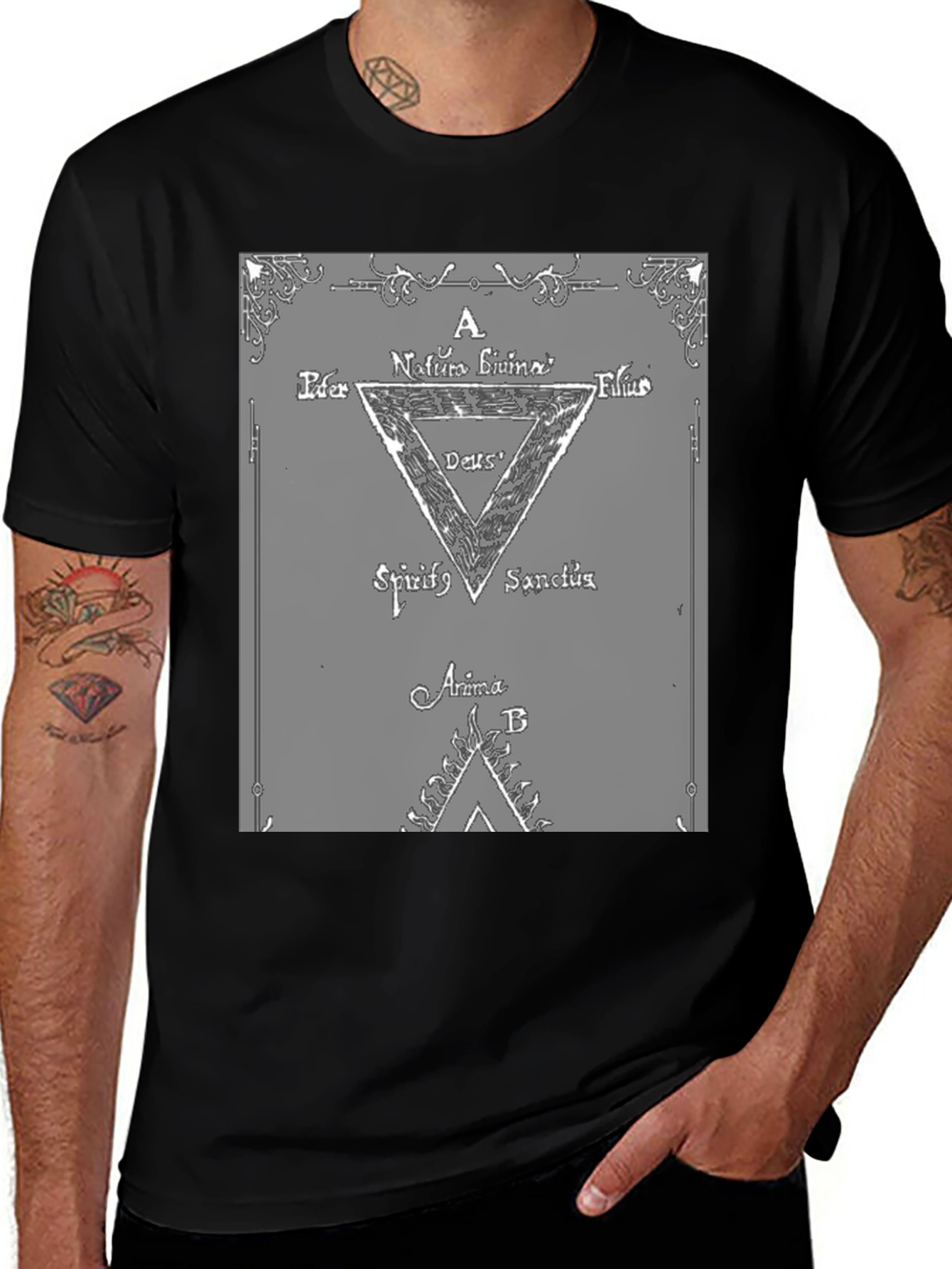 Variant 7 of Occult Trinity T-Shirt - Dark Magic Symbol Tee