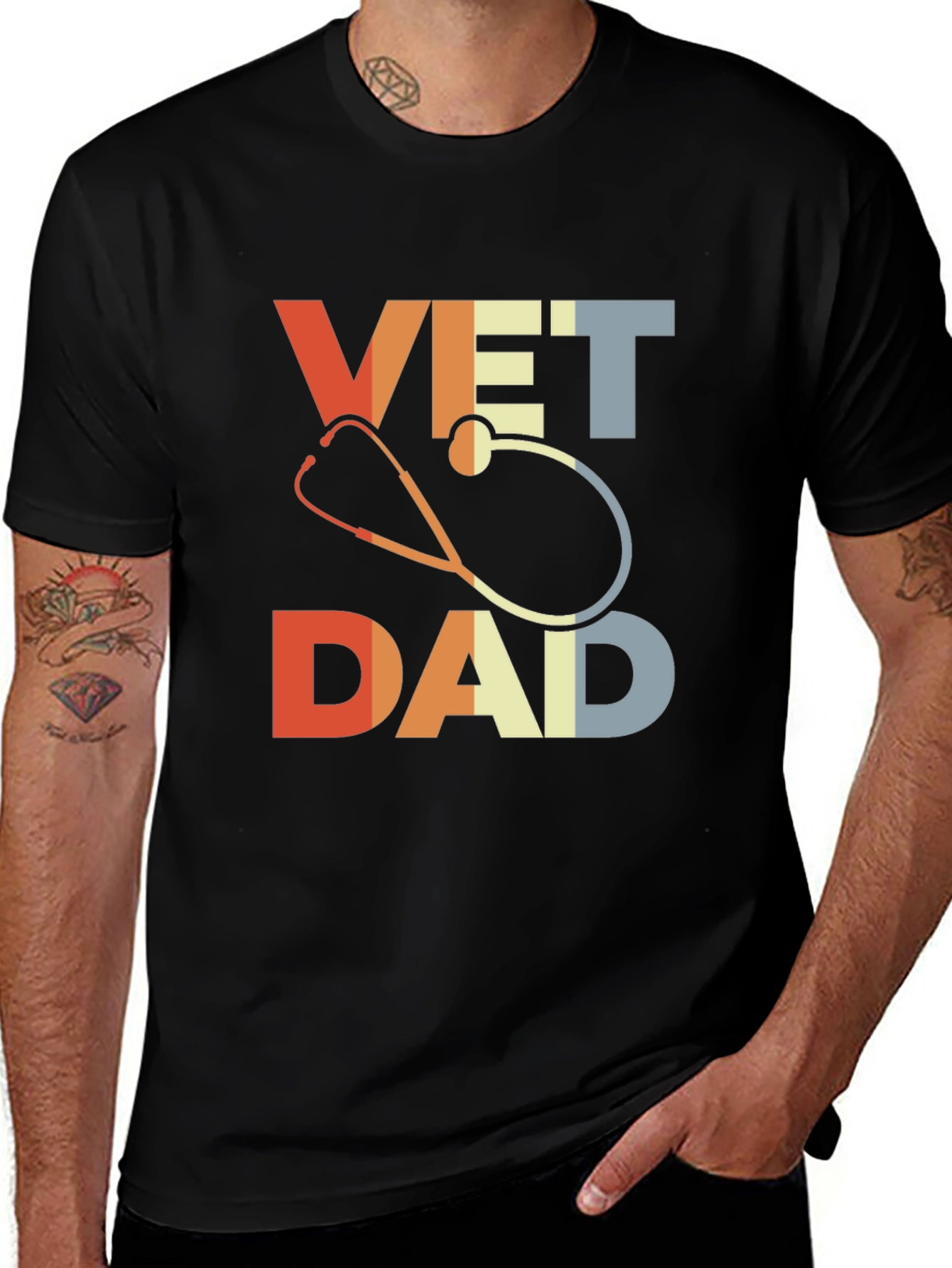 Vet Dad Graphic T-Shirt - Stylish Veterinarian Father Tee