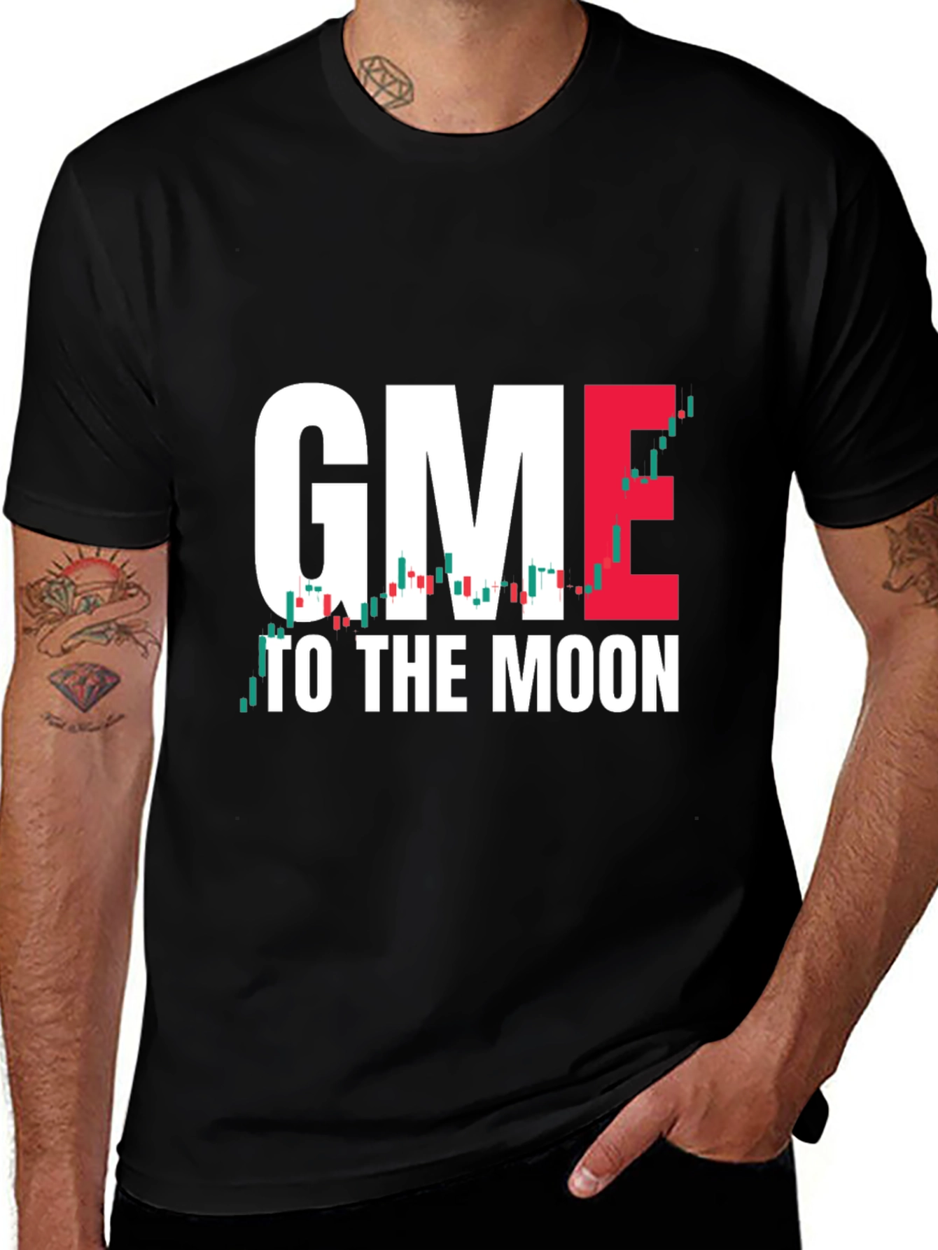 GME To The Moon Graphic Tee - Gamer Stock T-Shirt