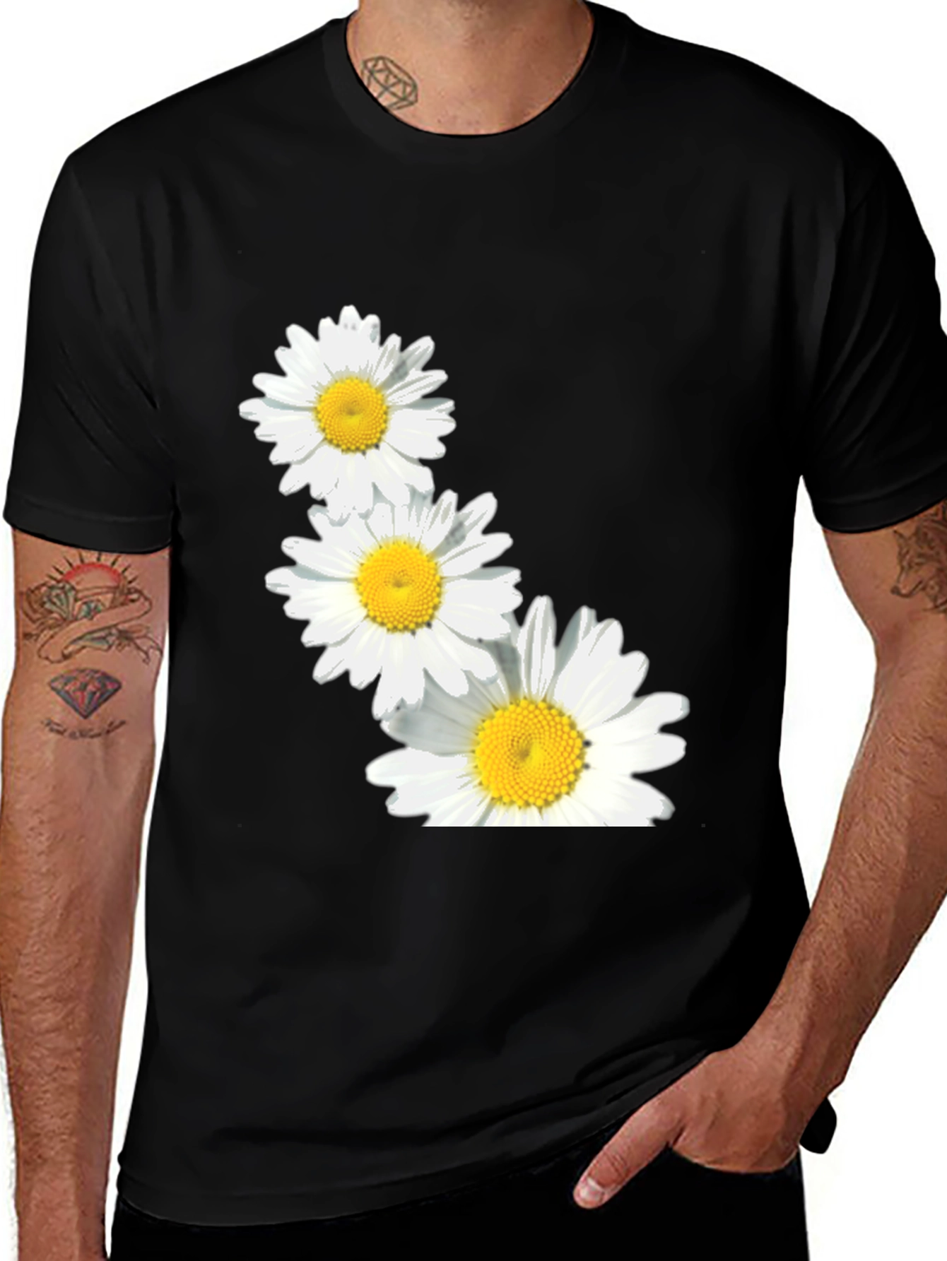 Variant 26 of Daisy Black T-Shirt