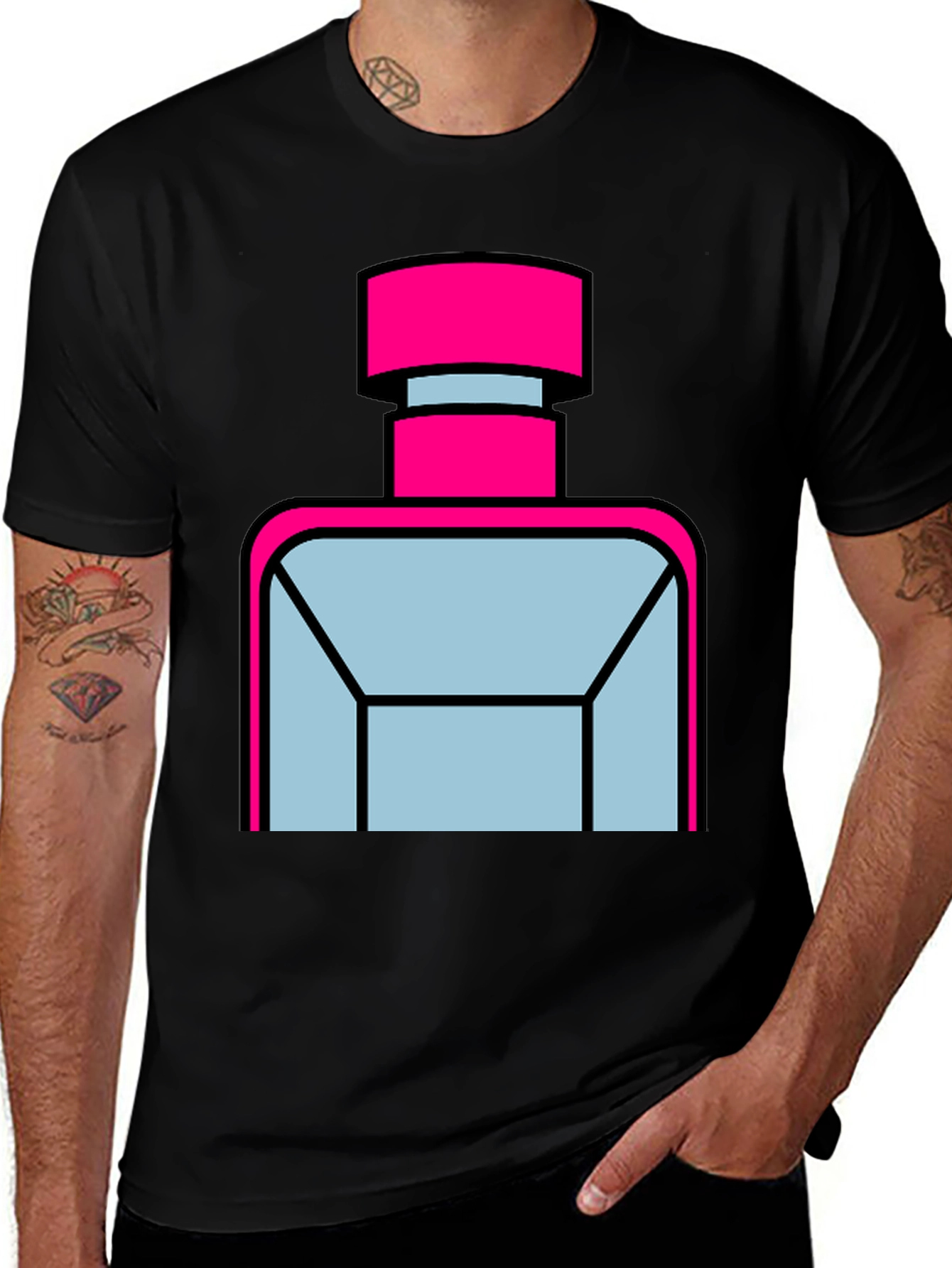 Variant 21 of Modern Perfume Bottle Graphic Tee - Unisex